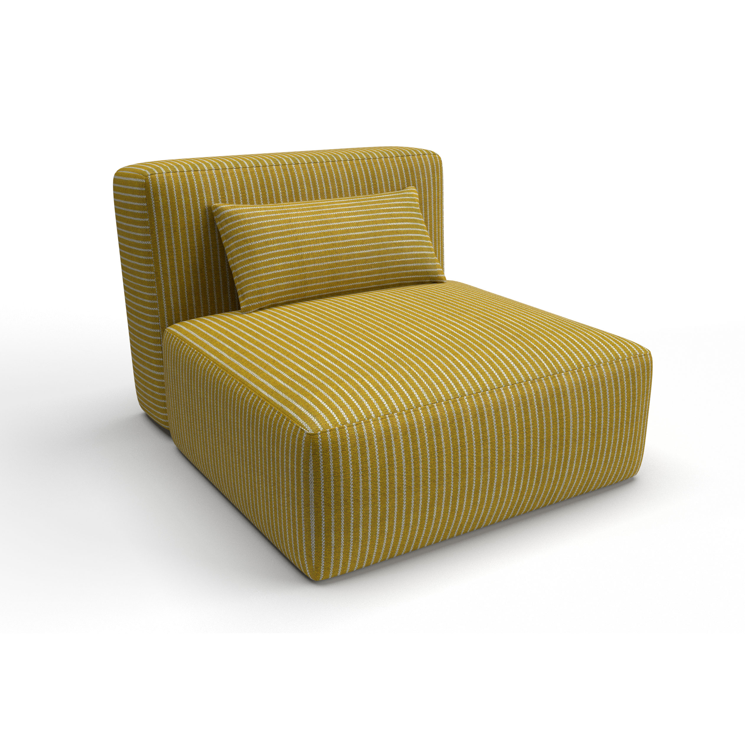 Sofa tapizado gaston y daniela tela egeo amarillo decoracion diseño rayas casa