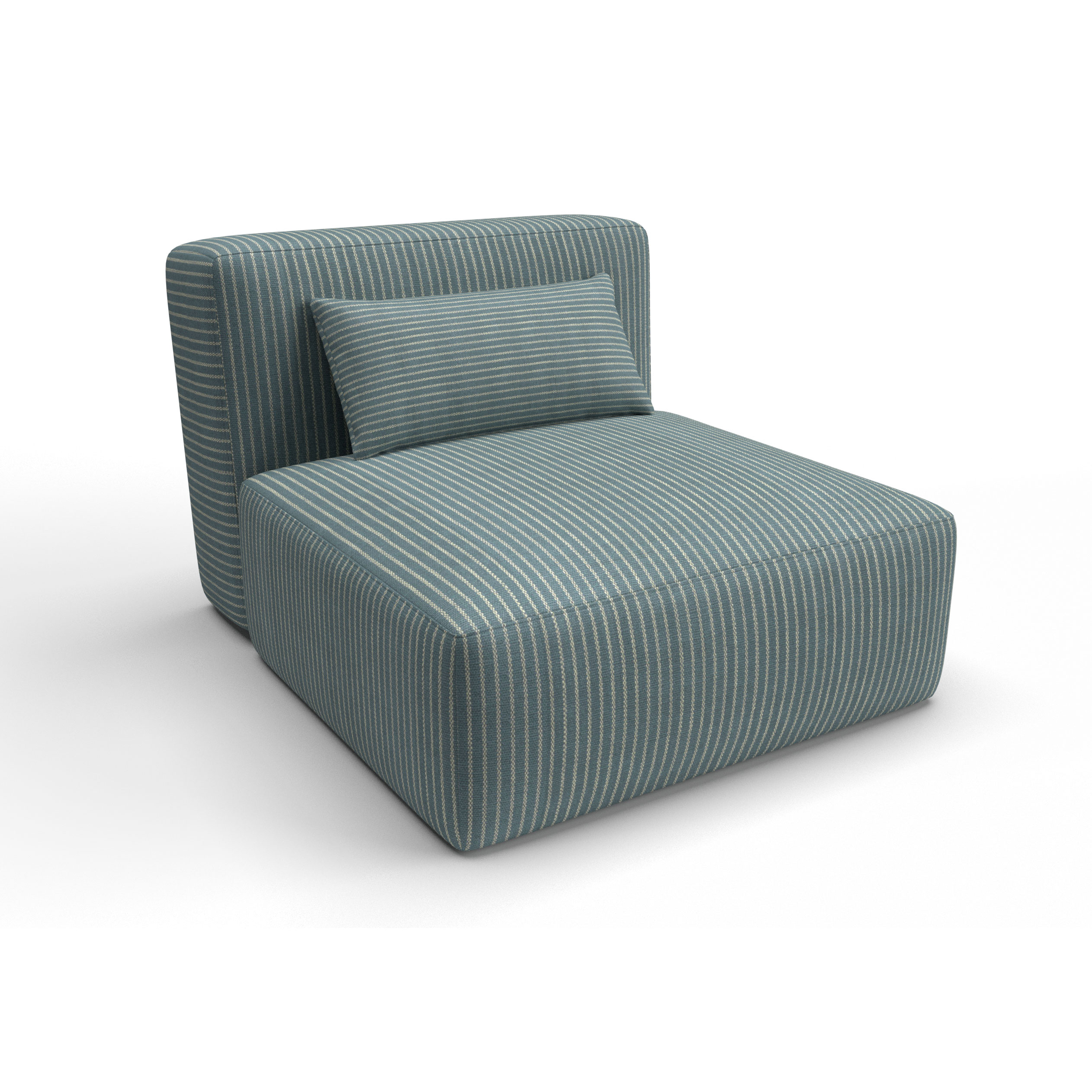 Sofa tapizado gaston y daniela tela egeo azul bruma decoracion diseño rayas casa