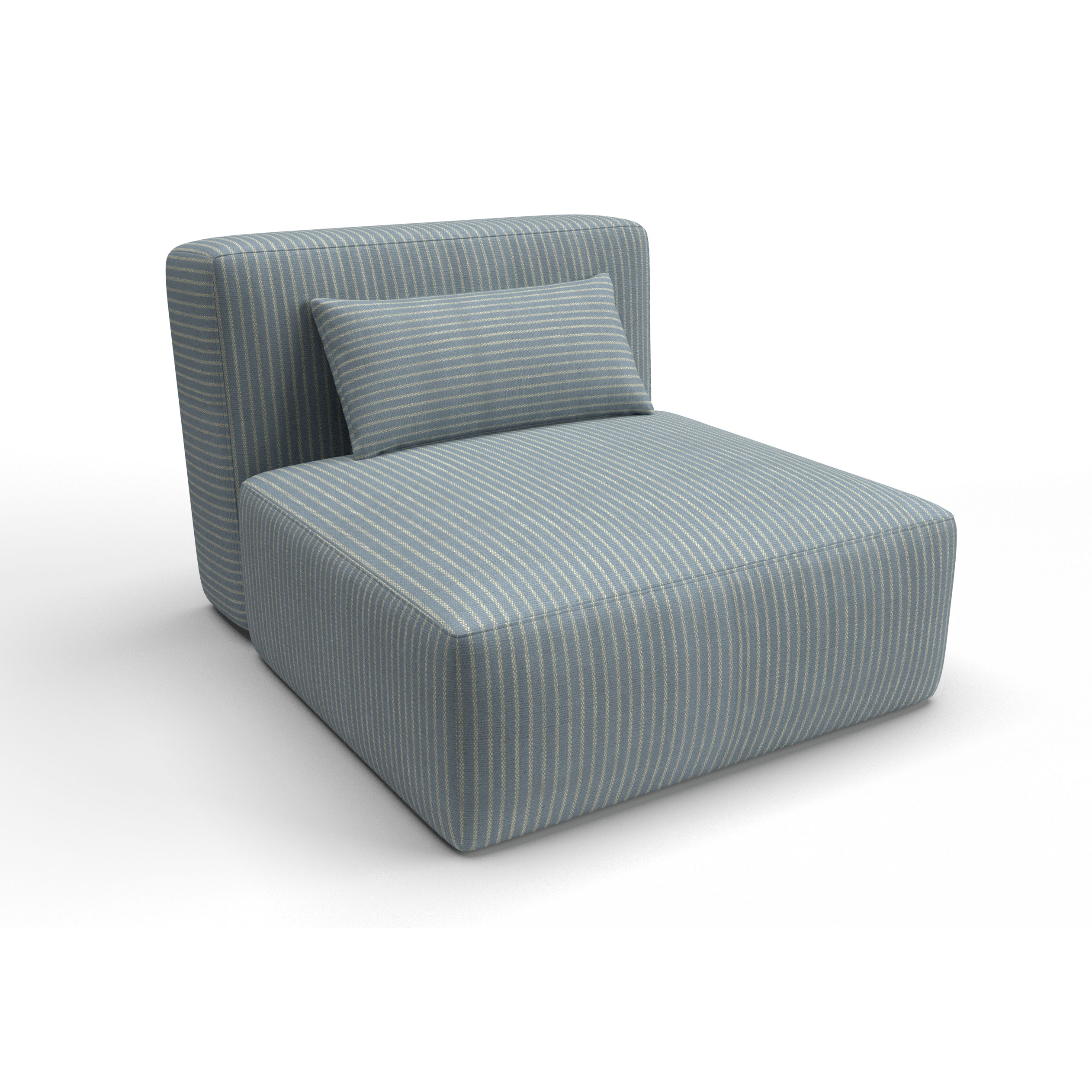 Sofa tapizado gaston y daniela tela egeo azul cielo decoracion diseño rayas casa