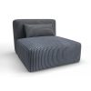 Sofa tapizado gaston y daniela tela egeo navy azul decoracion diseño rayas casa
