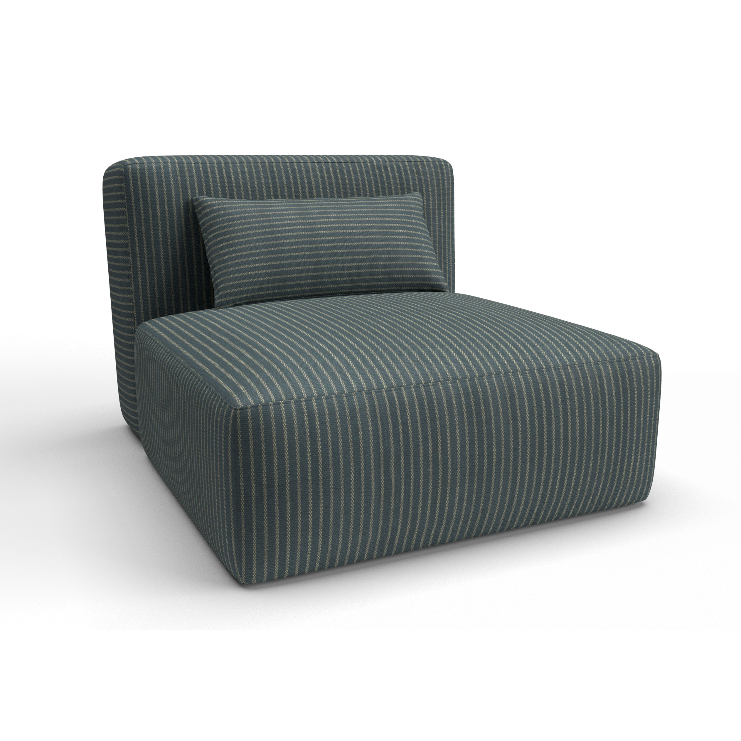 Sofa tapizado gaston y daniela tela egeo oceano azul decoracion diseño rayas casa
