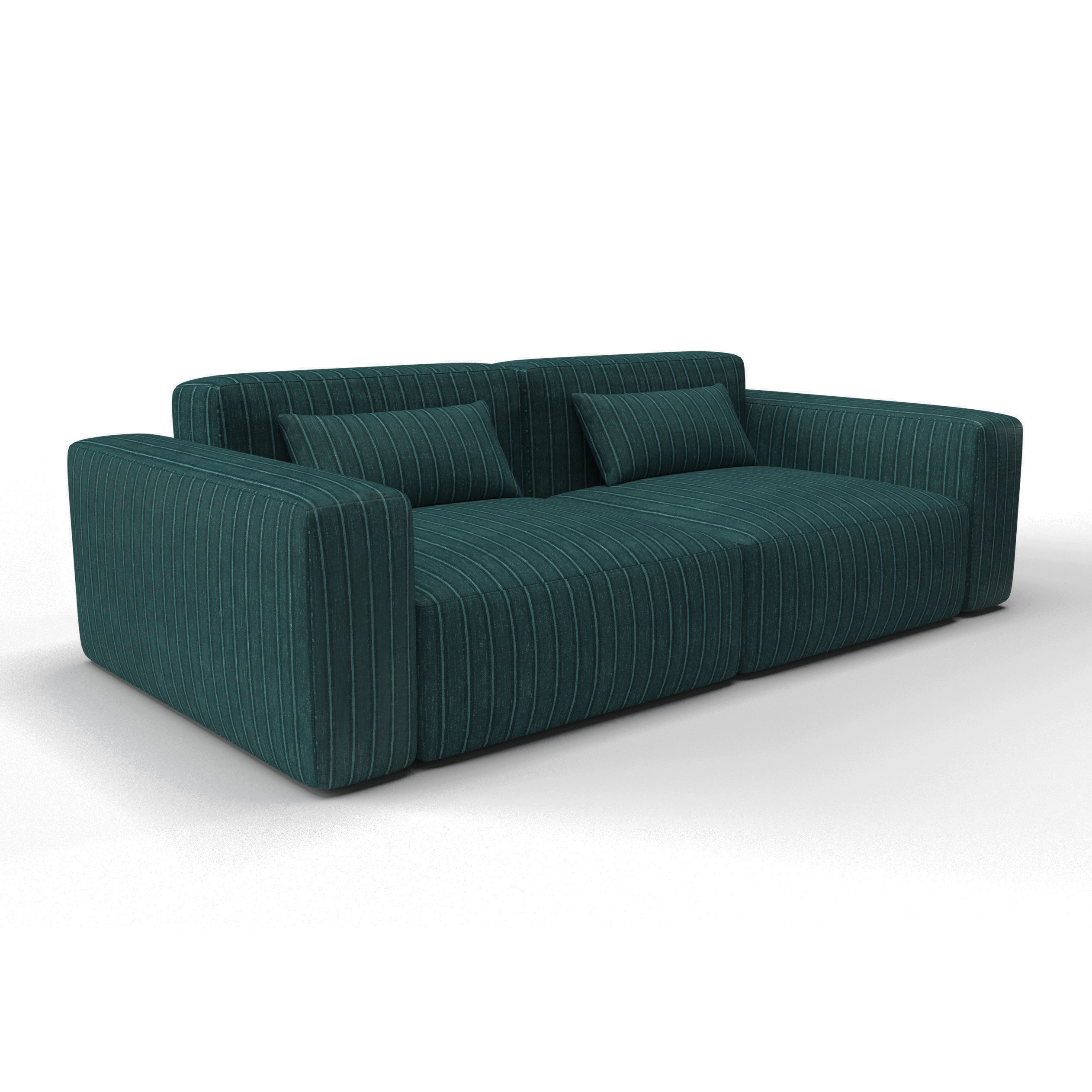 Sofa tapizado gaston y daniela tela eolida oceano decoracion diseño rayas terciopelo casa