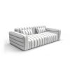 Sofa tapizado gaston y daniela tela esmirna negro decoracion diseño rayas etnico casa