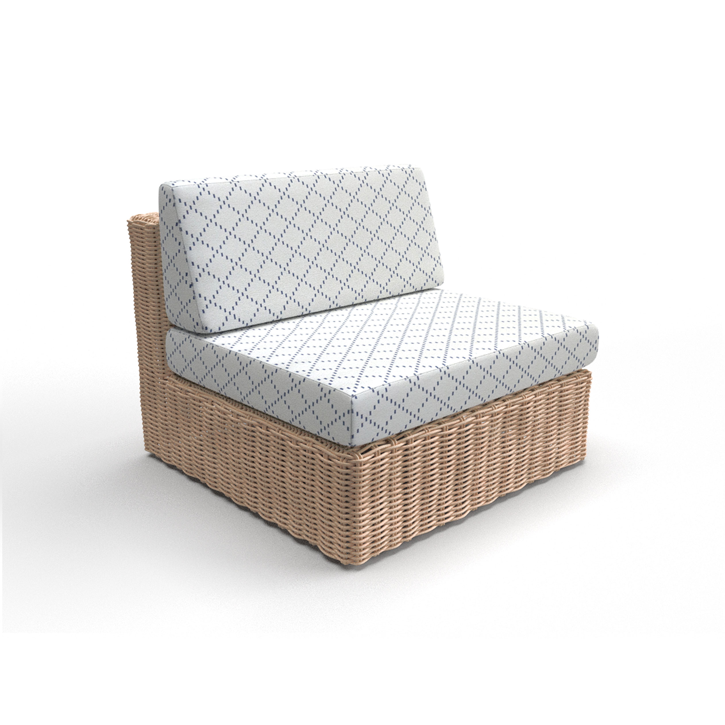 Sofa tapizado gaston y daniela tela etria azul blanco decoracion diseño geometrico outdoor casa
