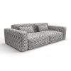 Sofa tapizado gaston y daniela tela fortuna chocolate decoracion diseño geometrico lorenzo castillo casa