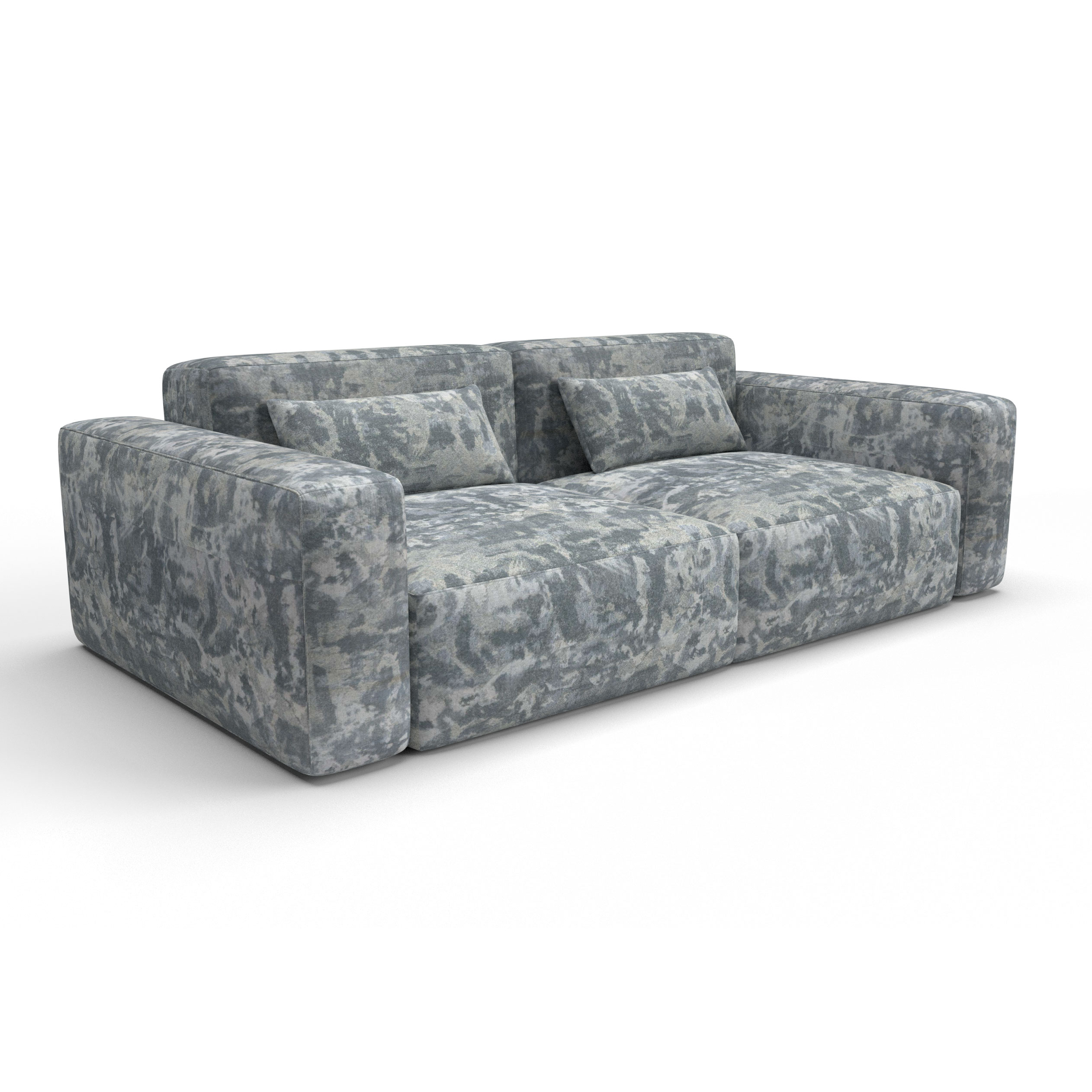 Sofa tapizado gaston y daniela tela francesca azul decoracion diseño abstracto lana lorenzo castillo casa
