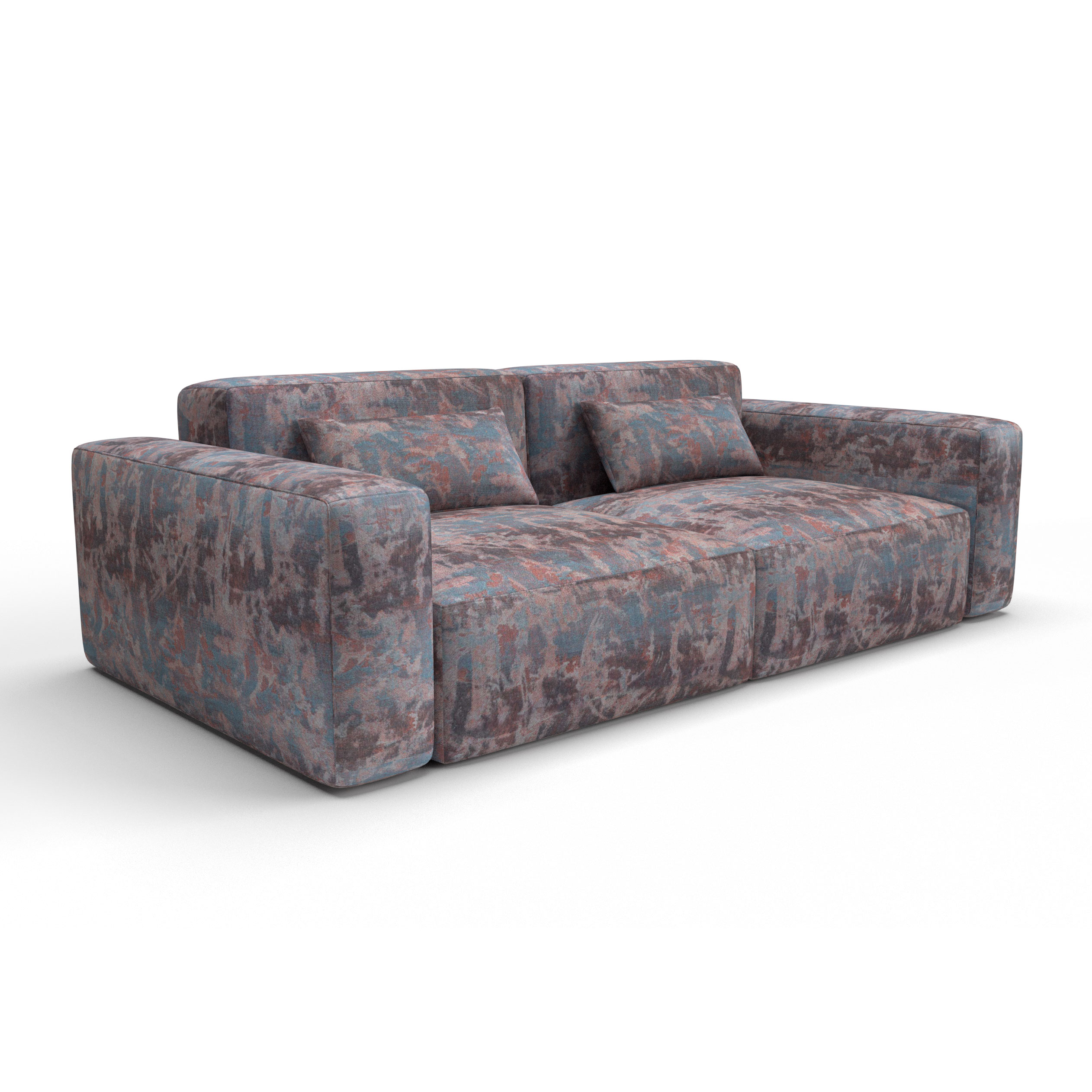 Sofa tapizado gaston y daniela tela francesca rojo decoracion diseño abstracto lana lorenzo castillo casa