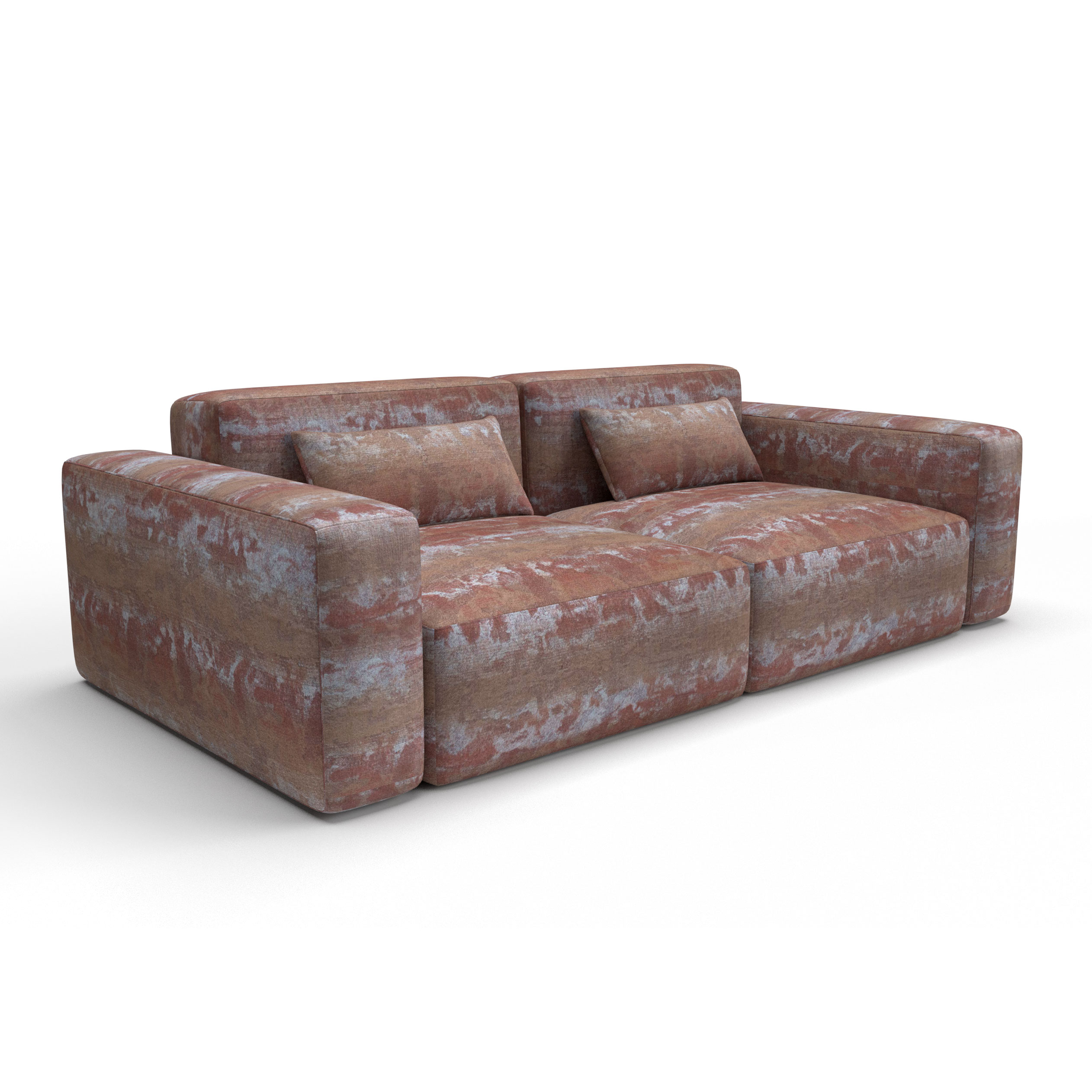 Sofa tapizado gaston y daniela tela francesca teja decoracion diseño abstracto lana lorenzo castillo casa