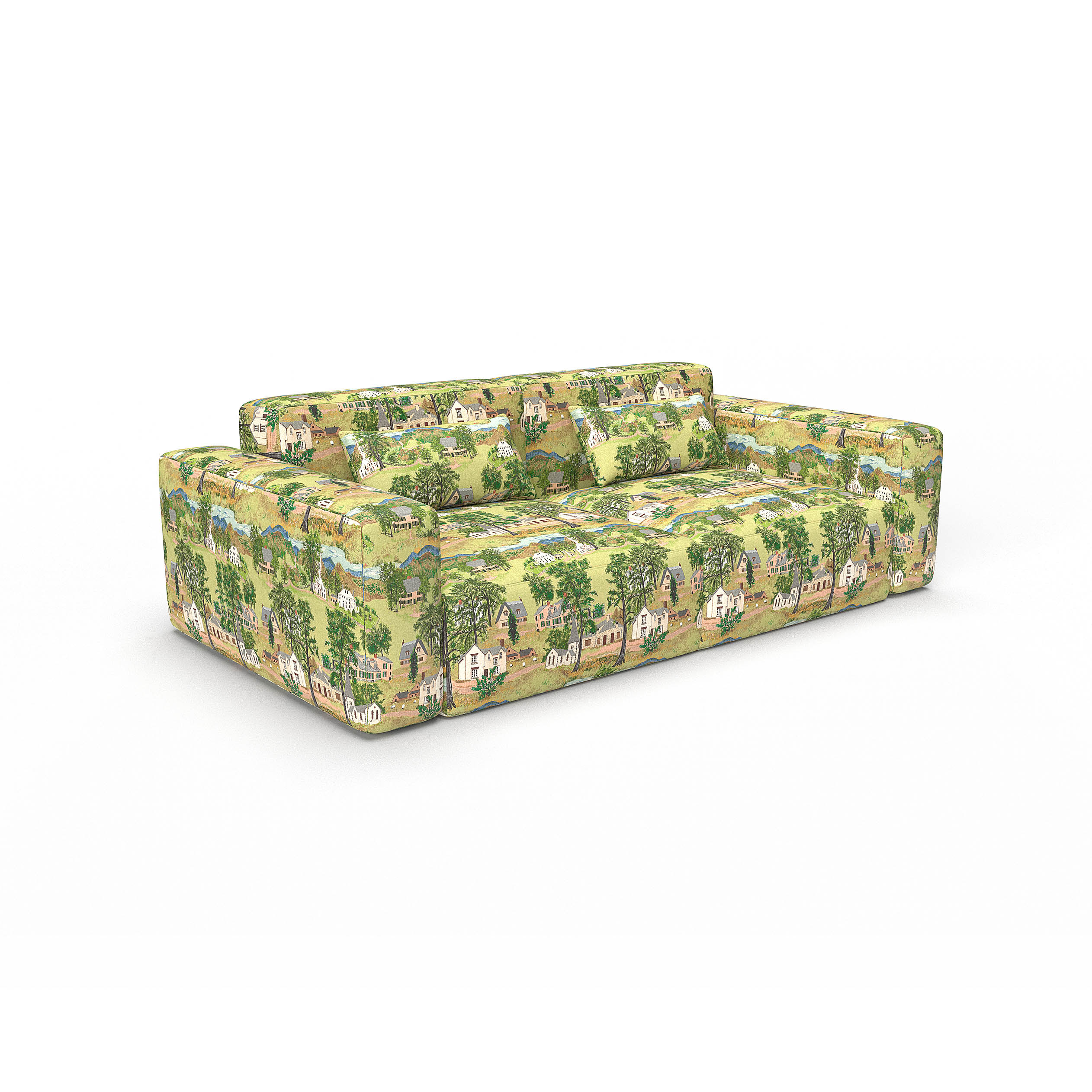 Sofa gades gaston y daniela telas figuras botanico tapizado decoracion casa