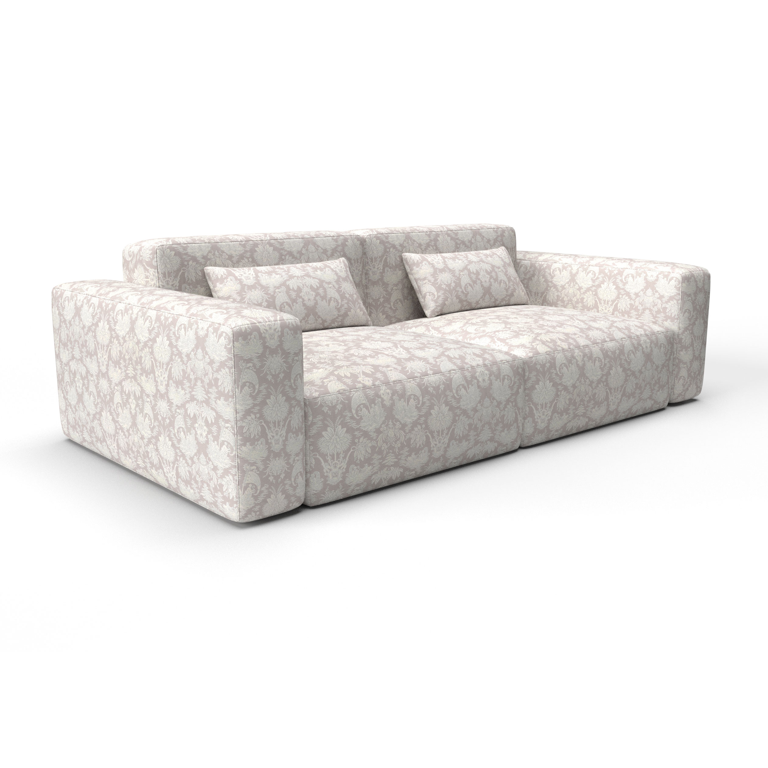 Sofa tapizado gaston y daniela tela guangxu rosa decoracion diseño oriental lorenzo castillo casa