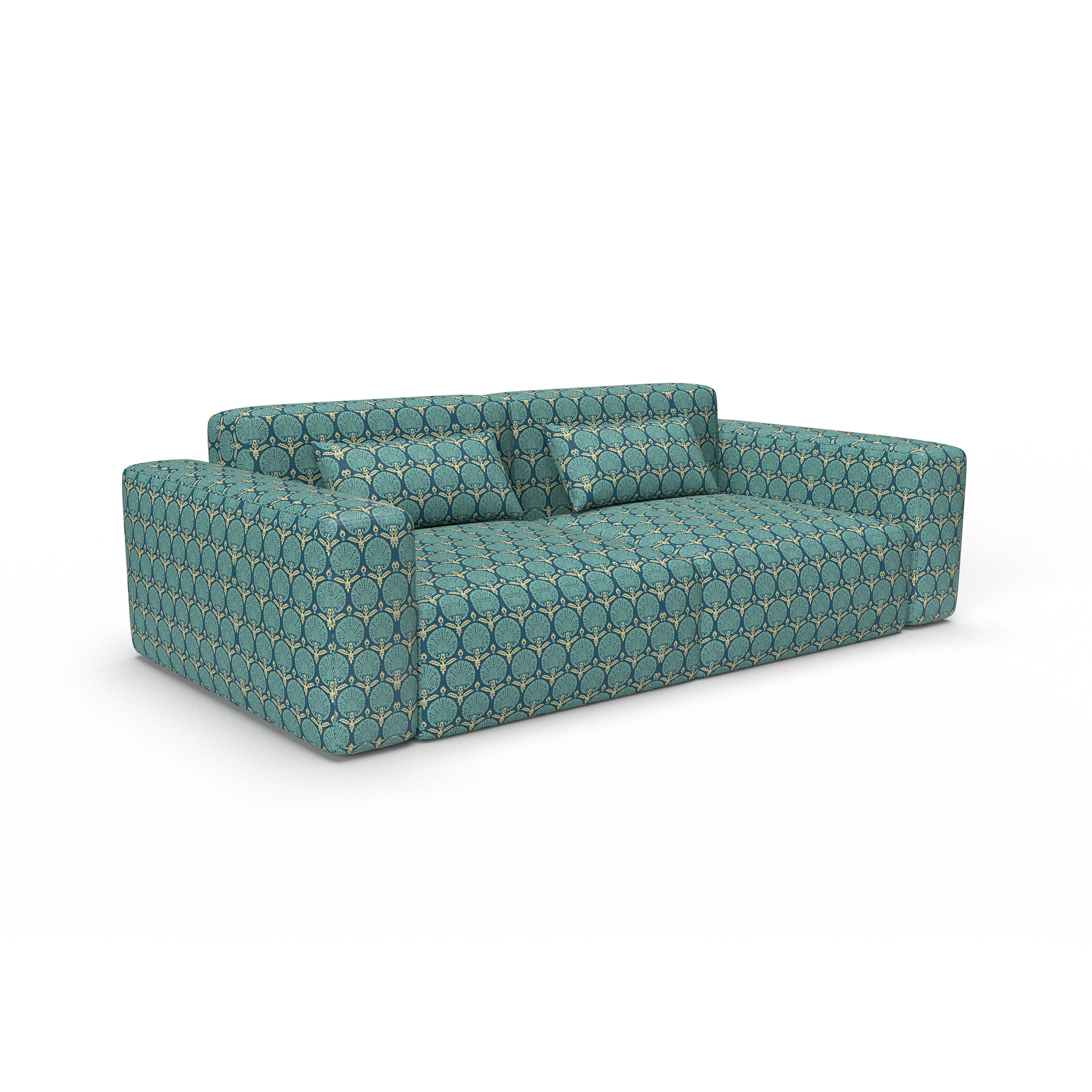 Sofa hesperia azul gaston y daniela telas oriental tapizado decoracion casa