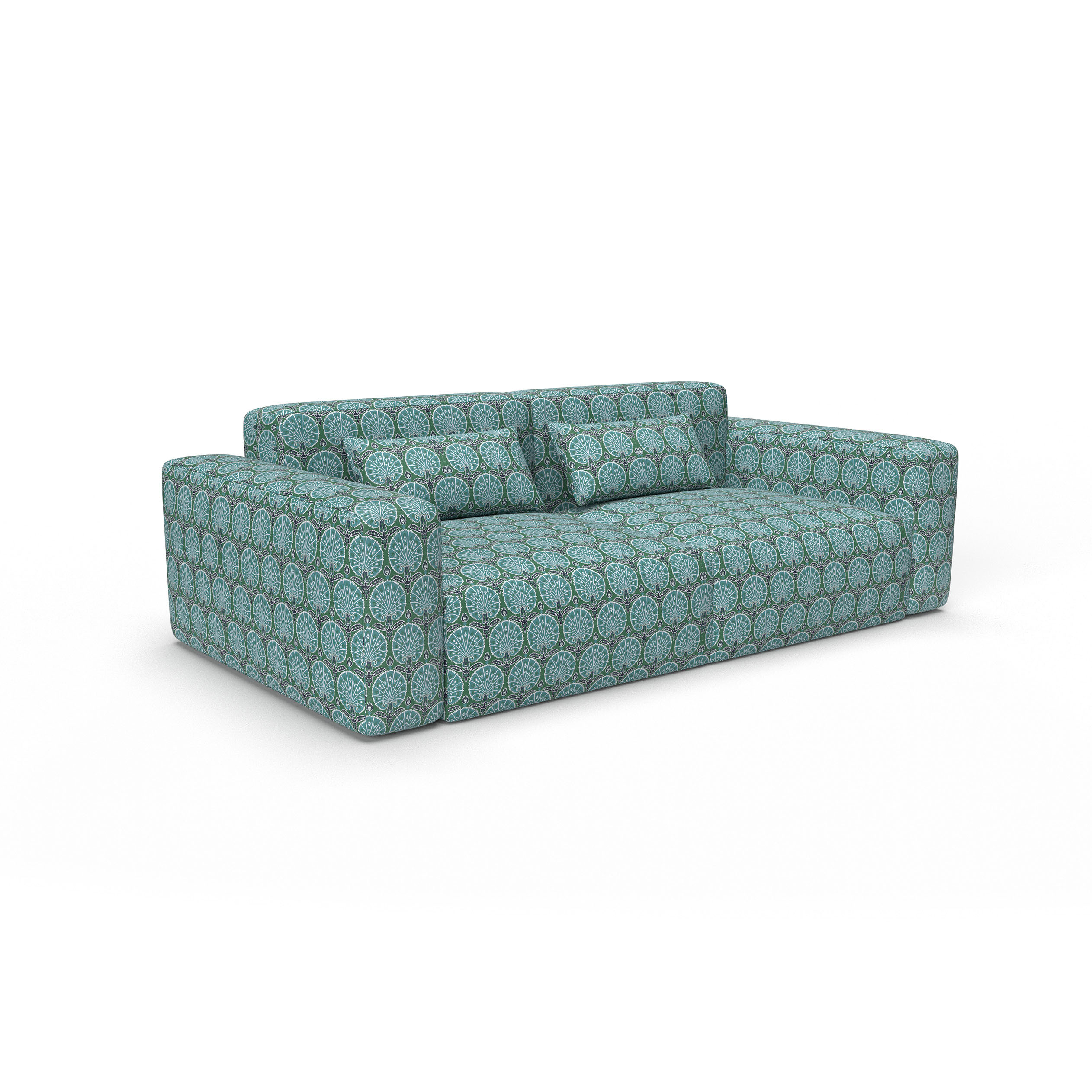 Sofa hesperia verde agua gaston y daniela telas oriental tapizado decoracion casa
