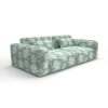 Sofa tapizado gaston y daniela tela hora espejo verde decoracion diseño botanico lorenzo castillo casa