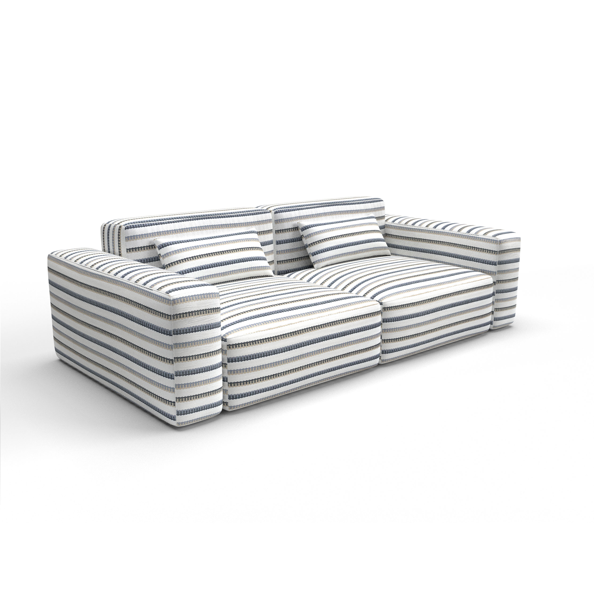 Sofa tapizado gaston y daniela tela izmir gris decoracion diseño etnico rayas casa
