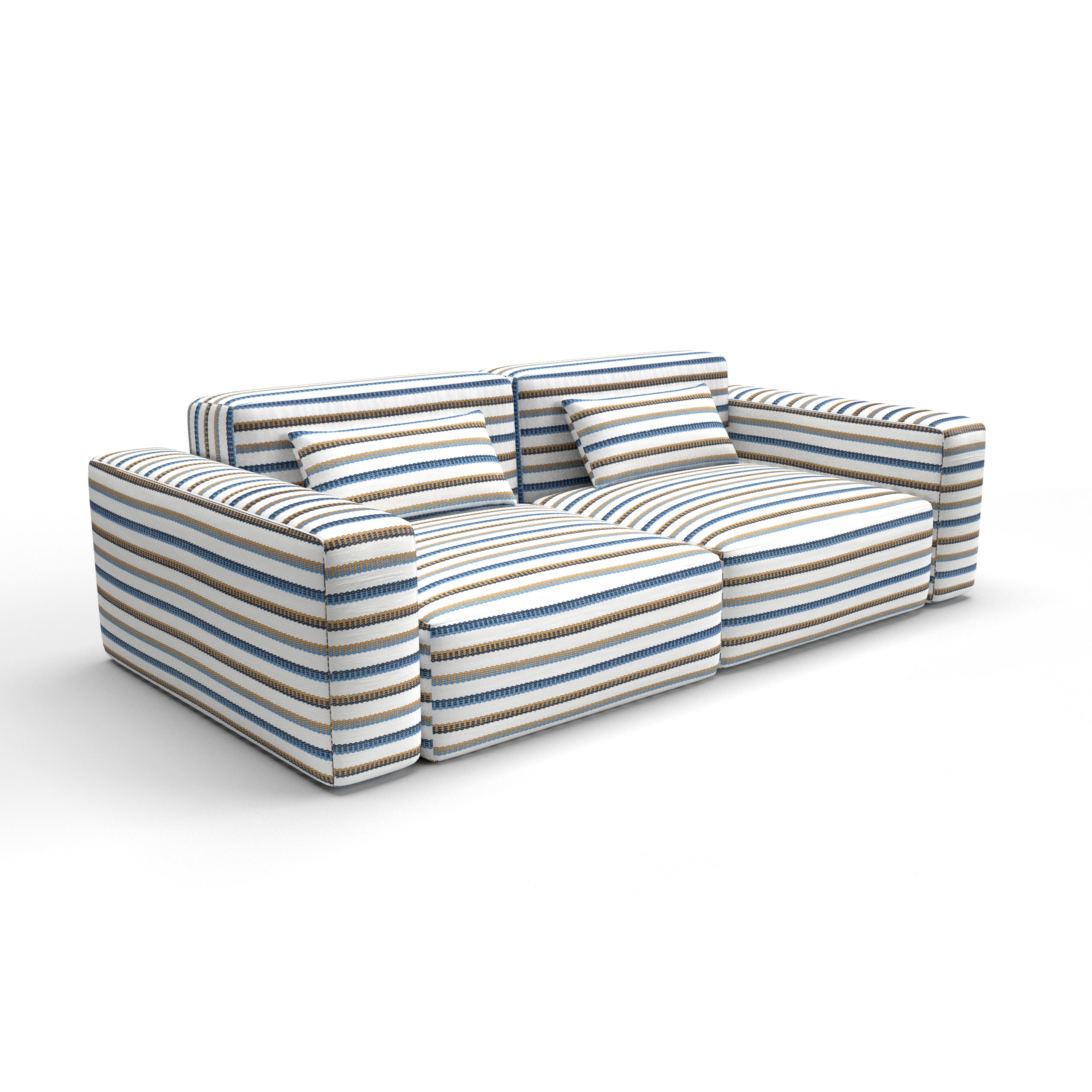 Sofa tapizado gaston y daniela tela izmir ocre decoracion diseño etnico rayas casa