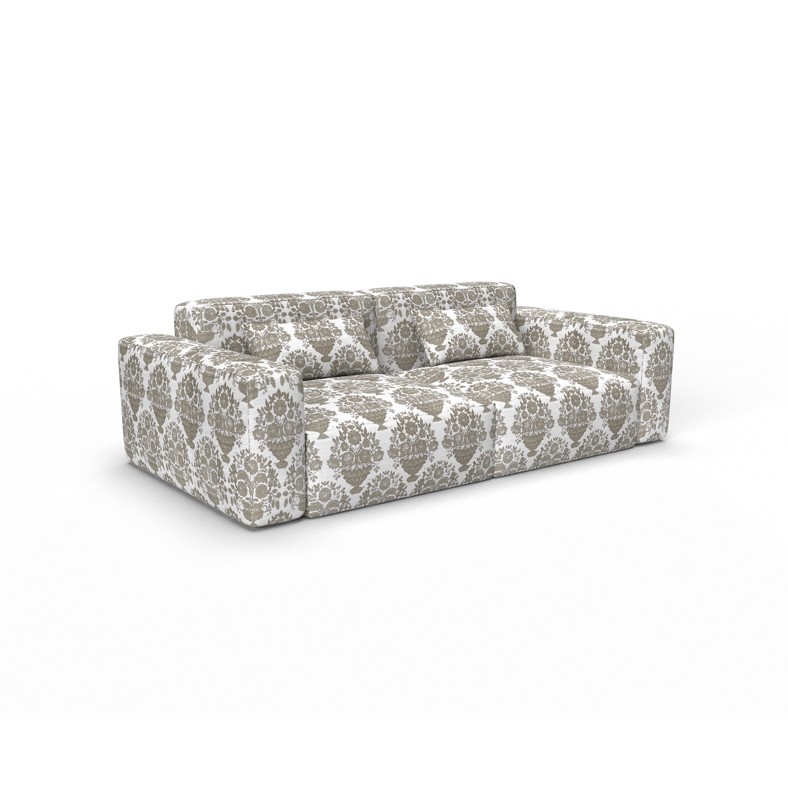 Sofa numantia beige gaston y daniela telas floral botanico tapizado decoracion casa