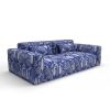 Sofa tapizado gaston y daniela tela octubre azul decoracion diseño botanico lorenzo castillo casa