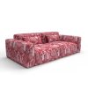 Sofa tapizado gaston y daniela tela octubre rojo decoracion diseño botanico lorenzo castillo casa