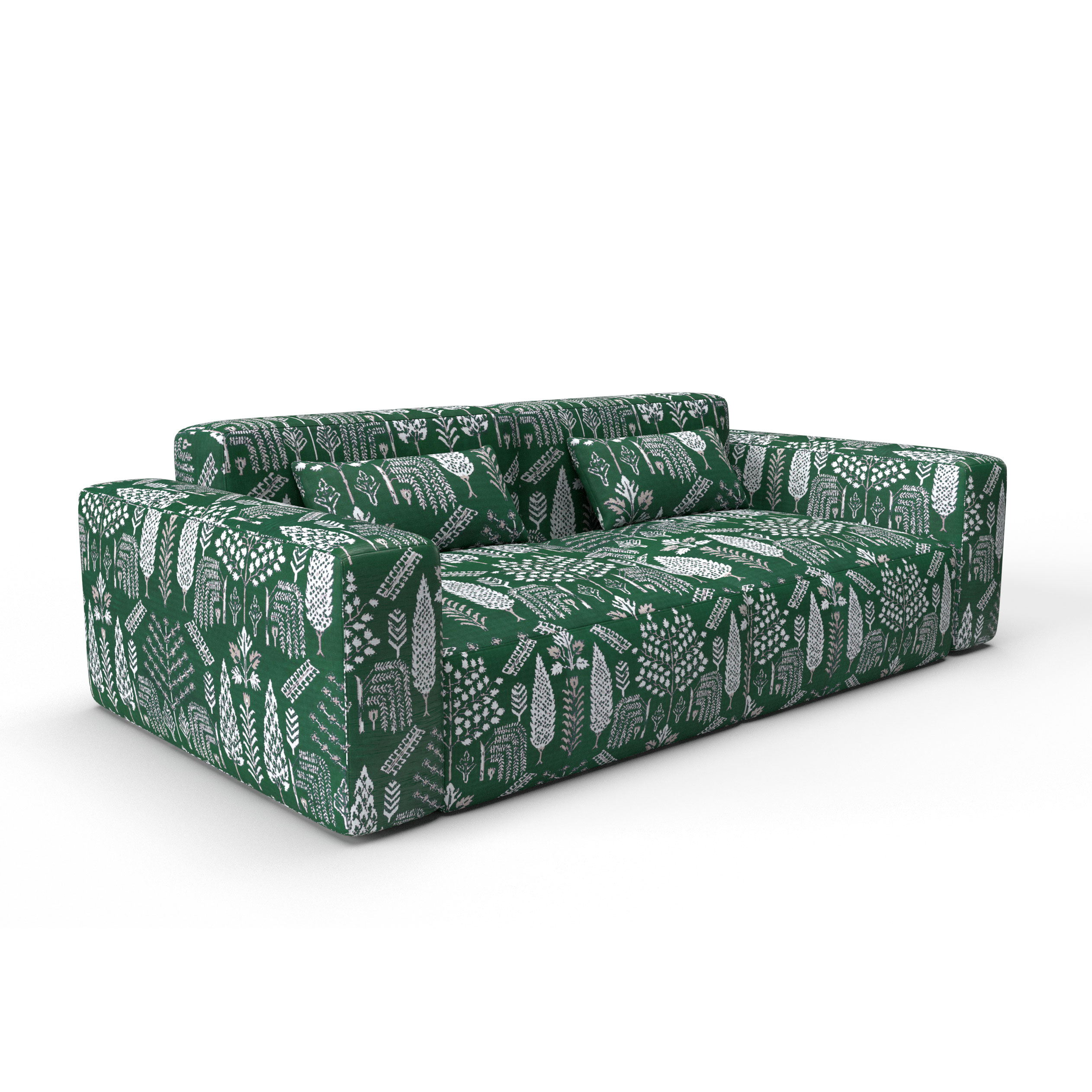 Sofa tapizado gaston y daniela tela octubre verde decoracion diseño botanico lorenzo castillo casa