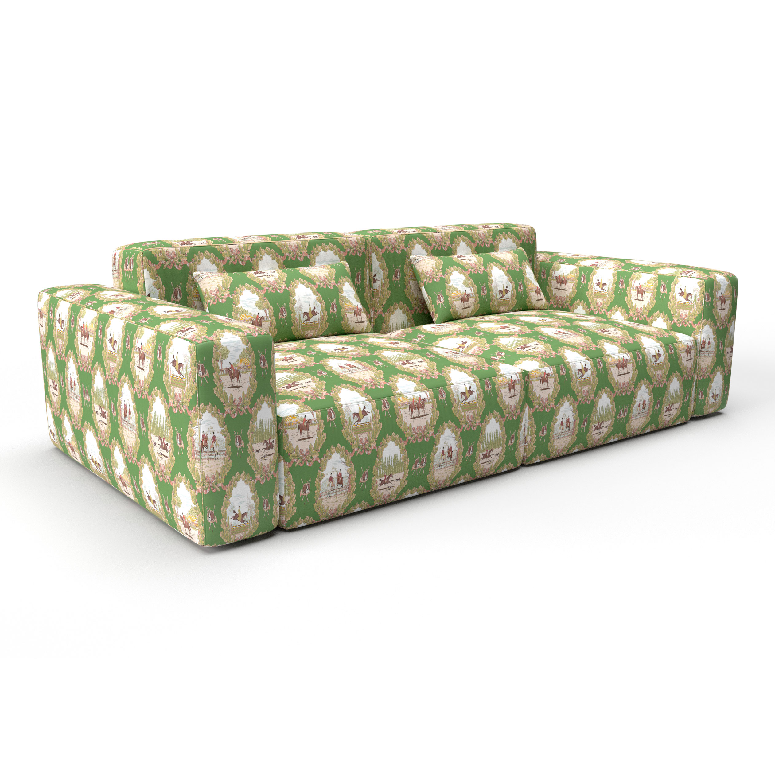 Sofa salamantica verde gaston y daniela telas figuras tapizado decoracion casa