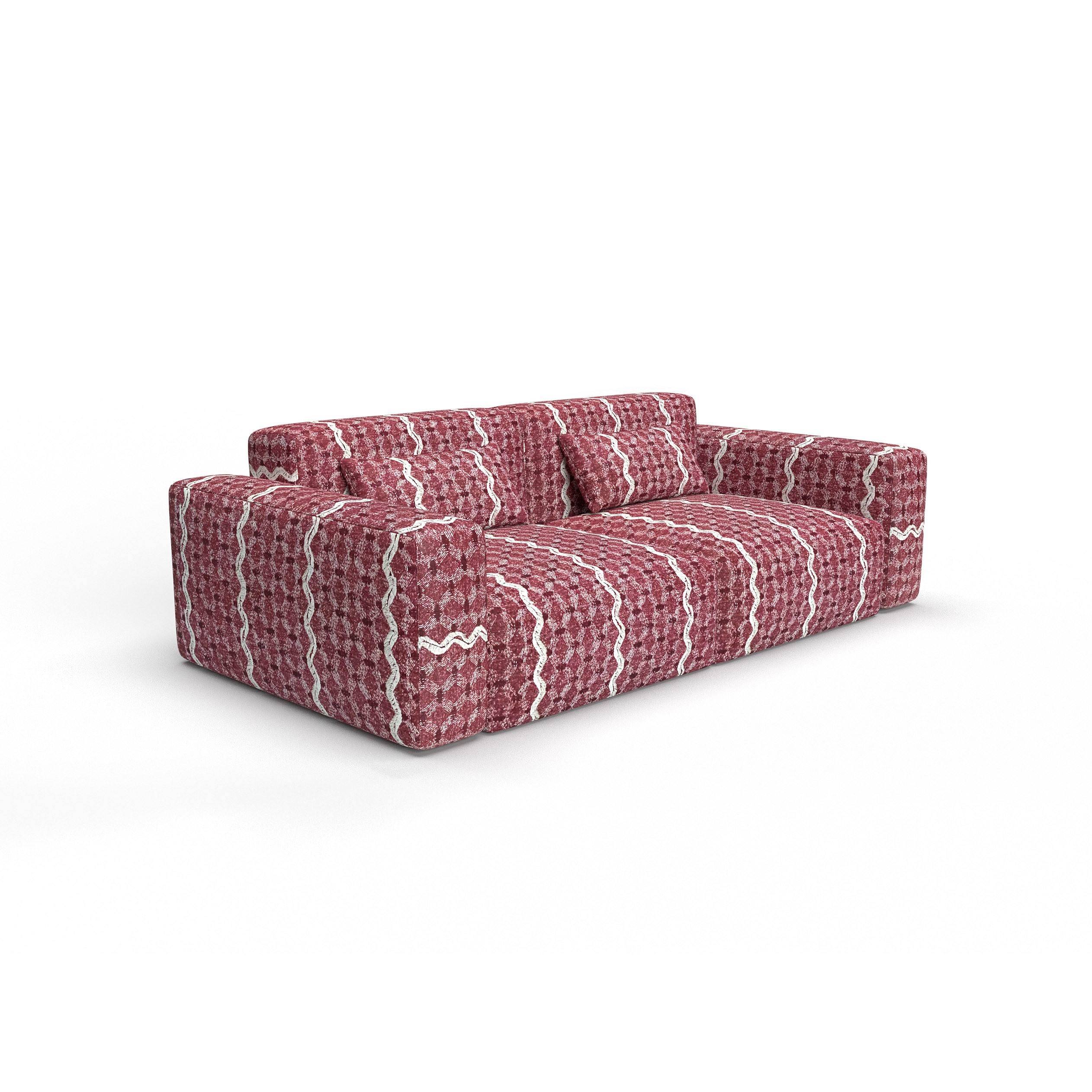 Sofa Sevan rojo gaston y daniela telas etnico tapizado decoracion casa