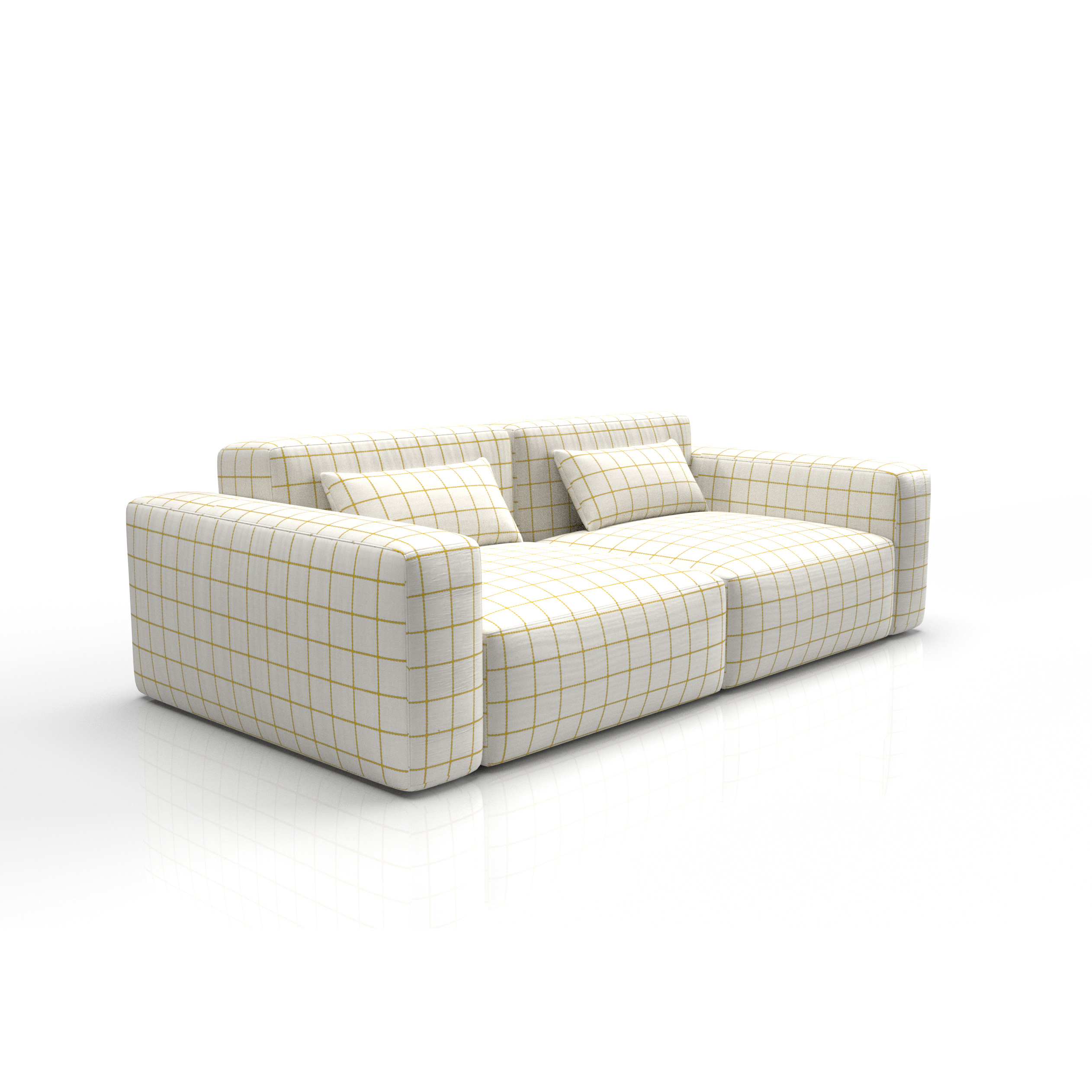 Sofa tapizado gaston y daniela tela tatil amarillo decoracion diseño cuadros outdoor casa