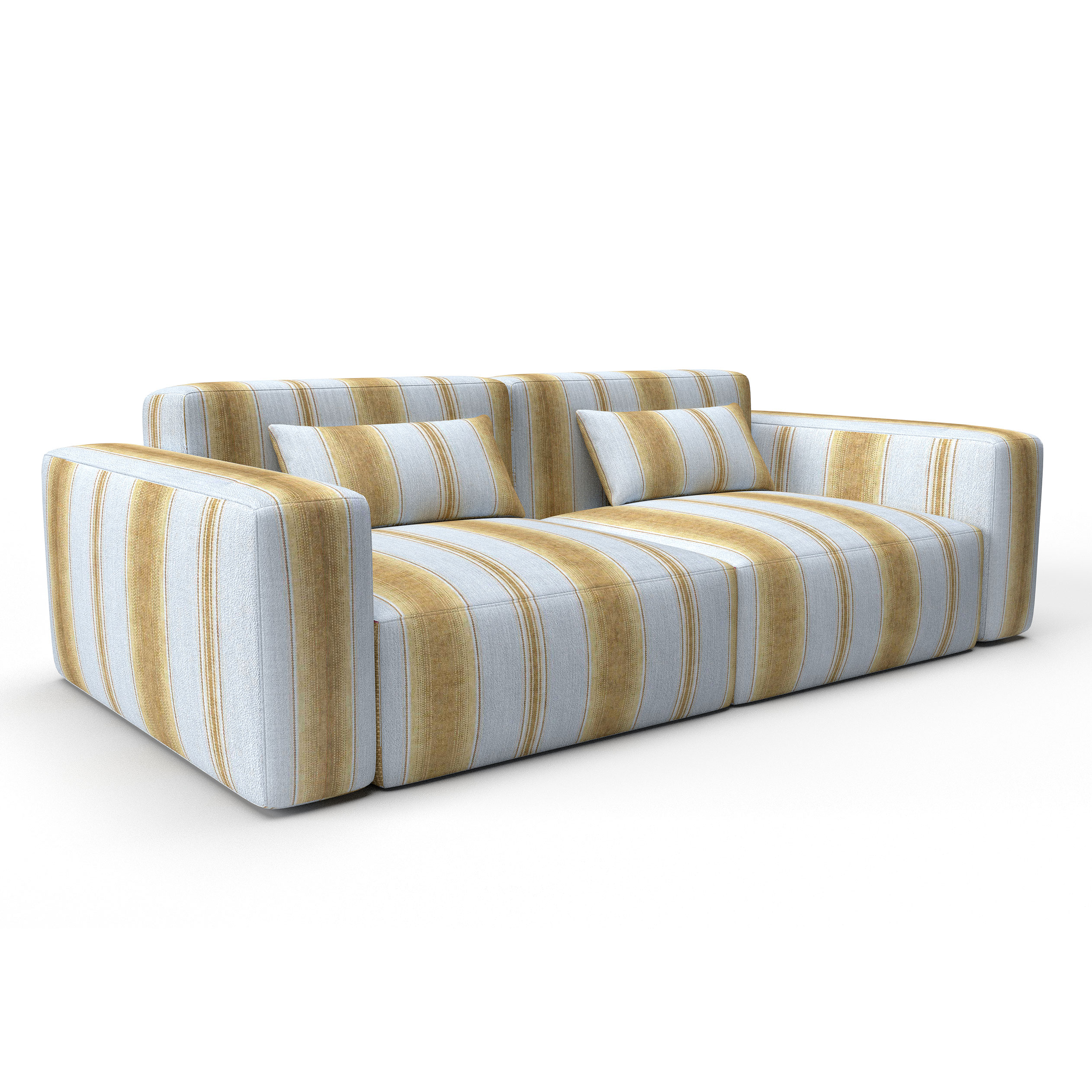 Sofa teodosio amarillo gaston y daniela telas rayas tapizado decoracion casa