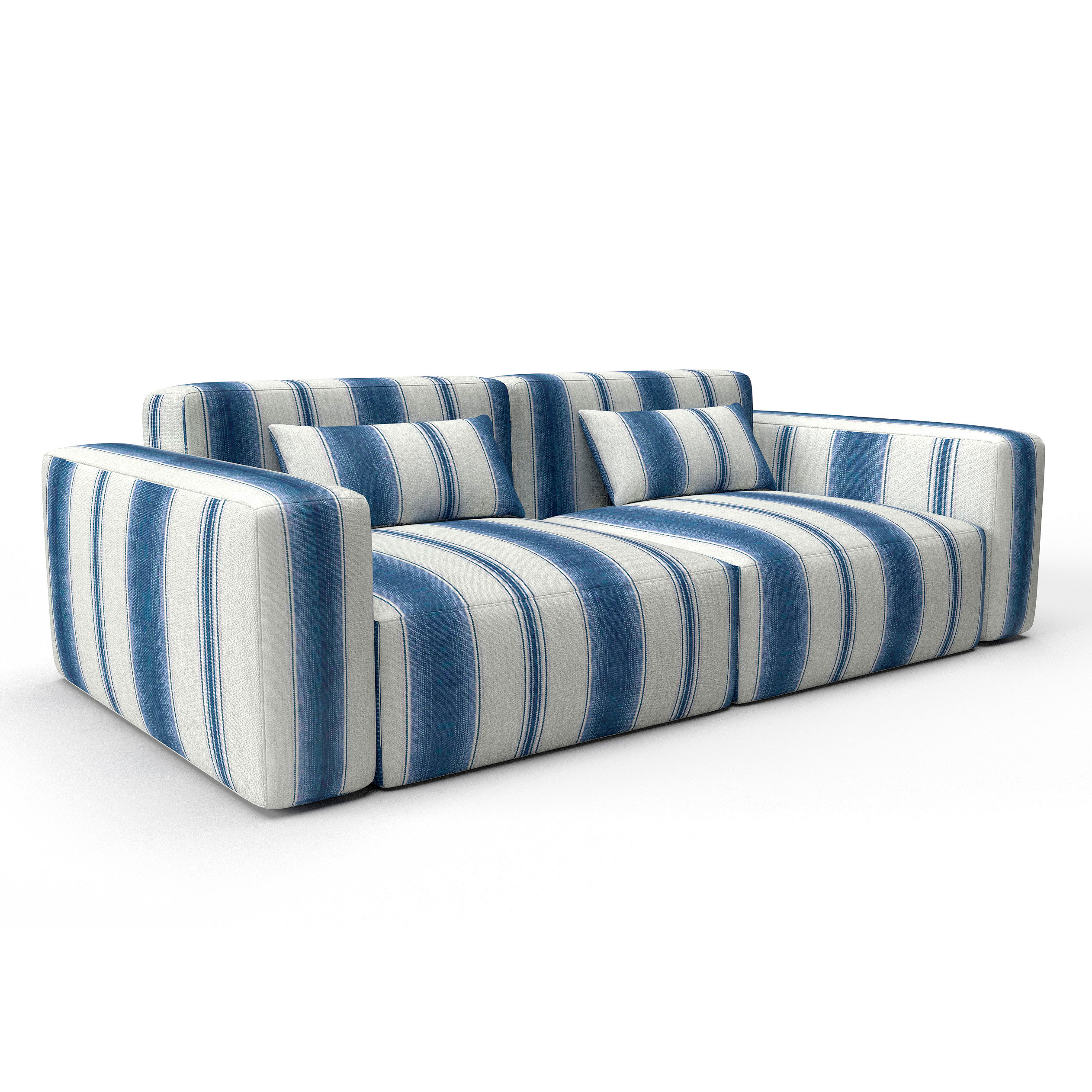 Sofa teodosio azul gaston y daniela telas rayas tapizado decoracion casa