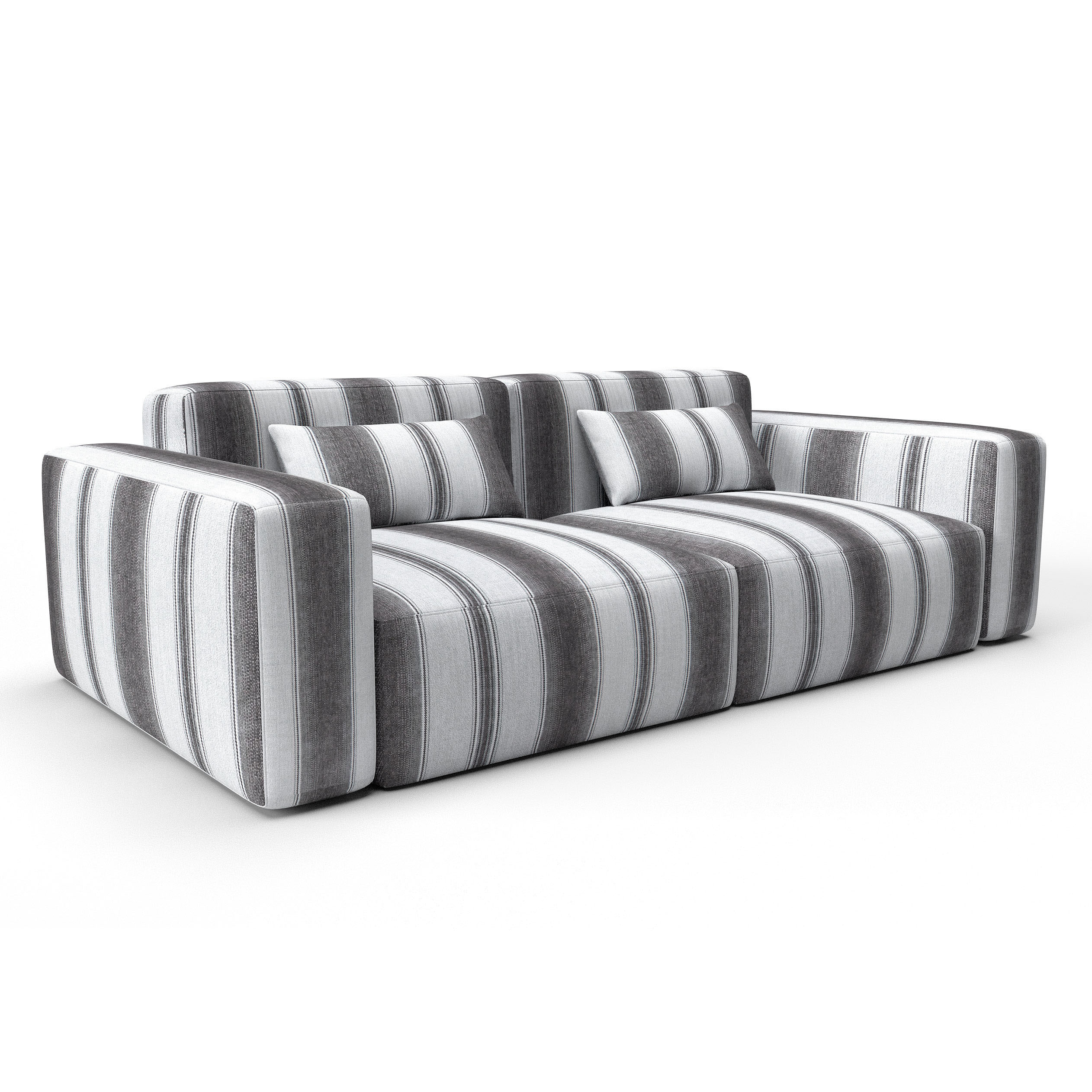 Sofa teodosio negro gaston y daniela telas rayas tapizado decoracion casa