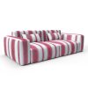 Sofa teodosio rosa gaston y daniela telas rayas tapizado decoracion casa