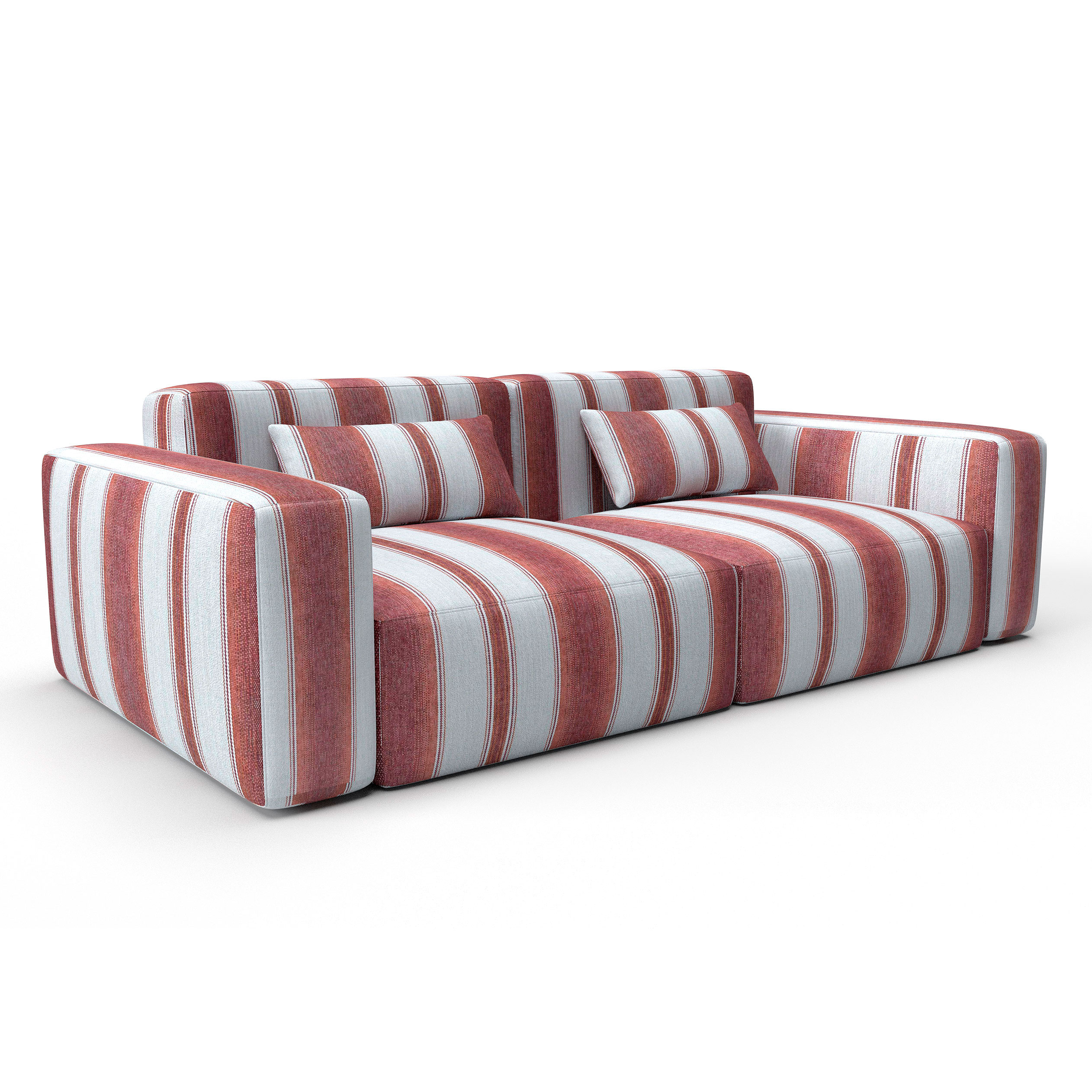 Sofa teodosio teja gaston y daniela telas rayas tapizado decoracion casa