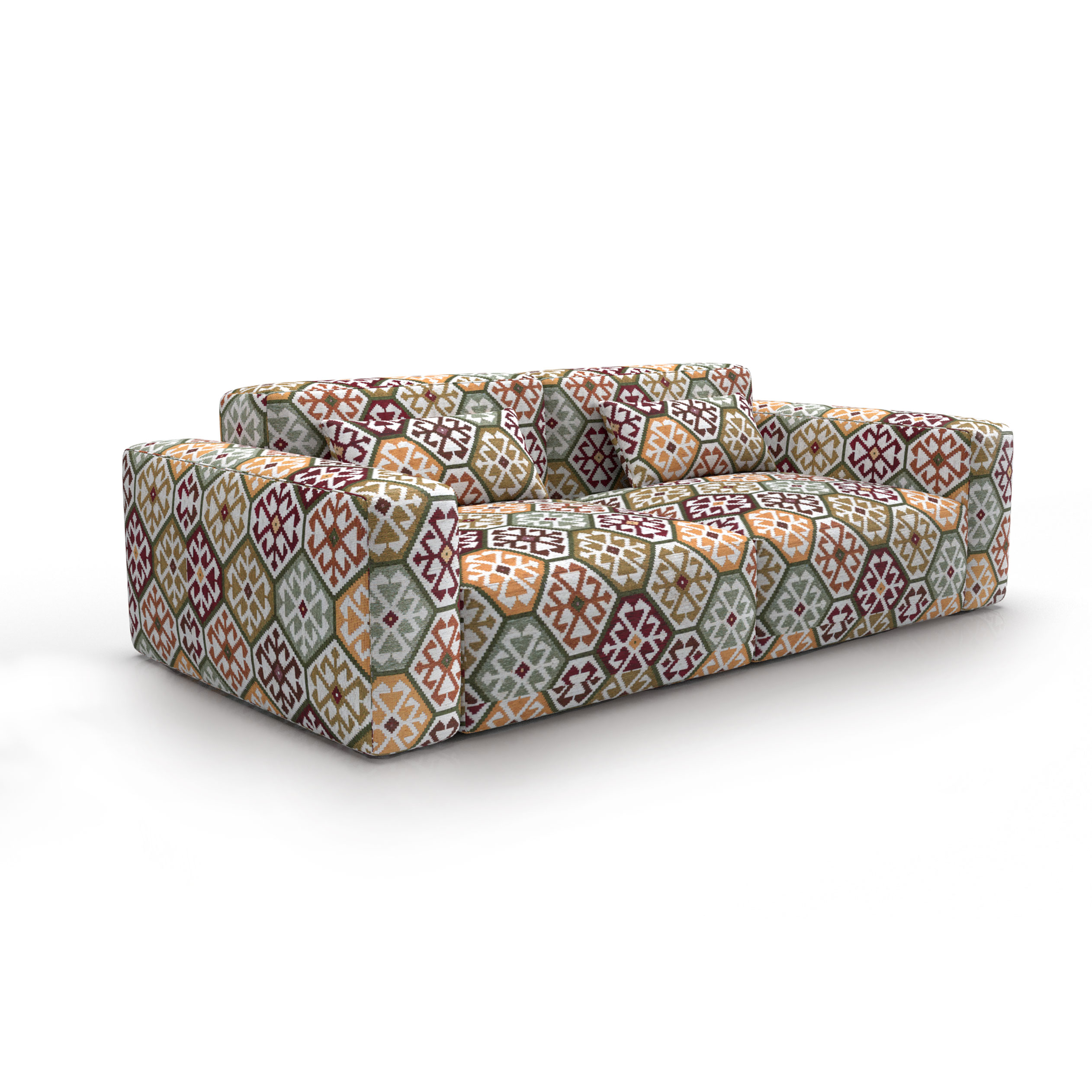 Sofa tapizado gaston y daniela tela tesalonica multi decoracion diseño etnico casa