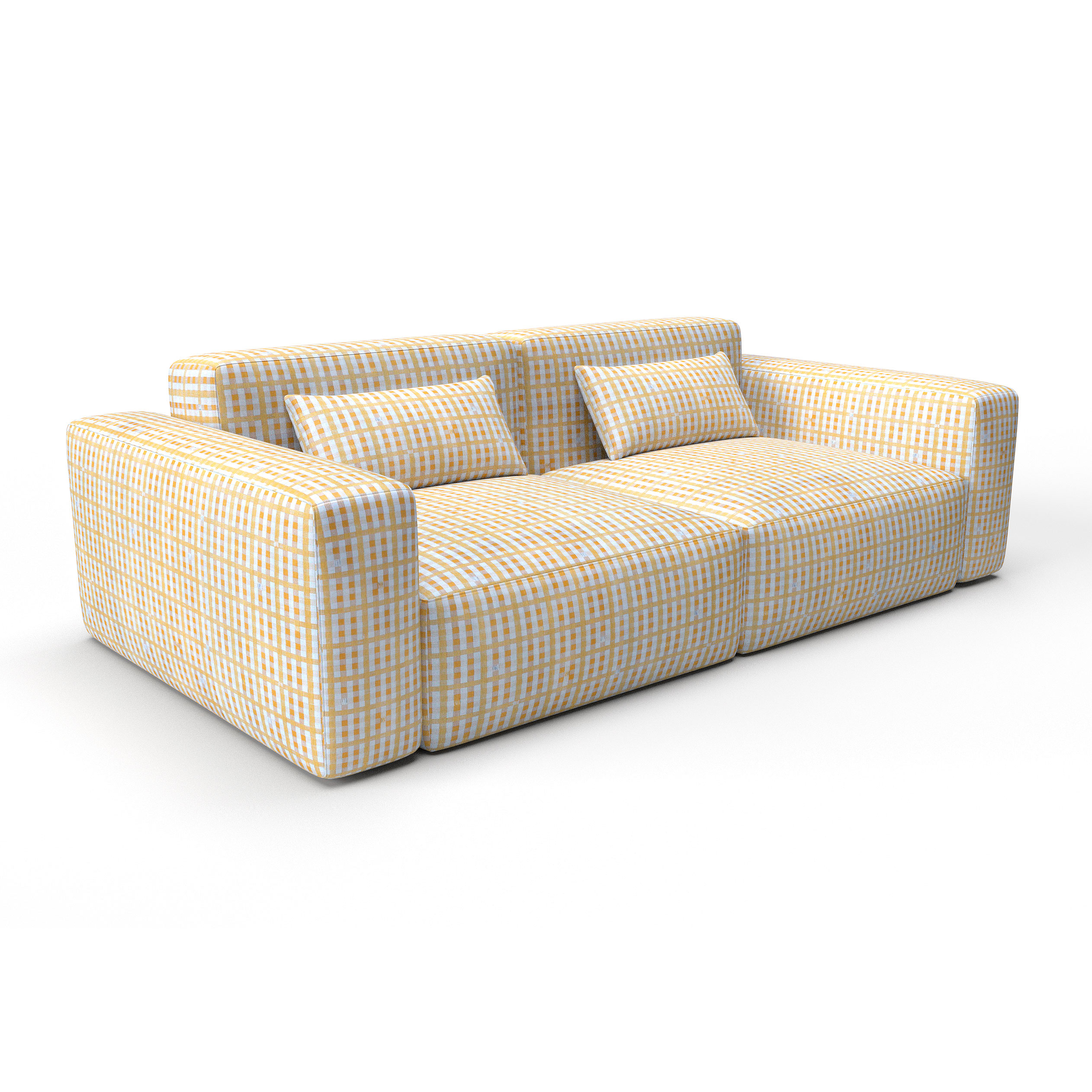 Sofa trajano amarillo gaston y daniela telas cuadros tapizado decoracion casa