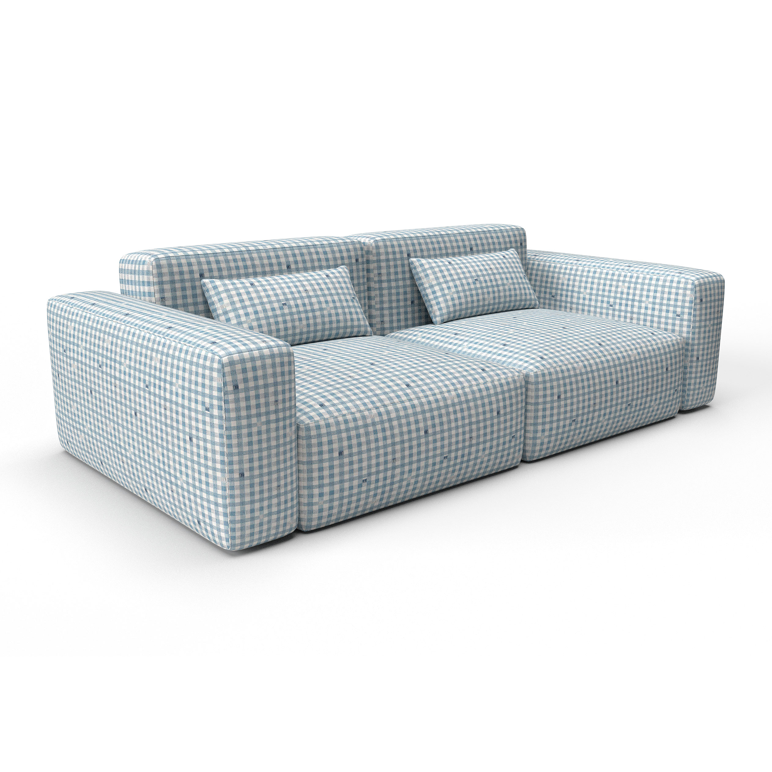 Sofa trajano azul gaston y daniela telas cuadros tapizado decoracion casa