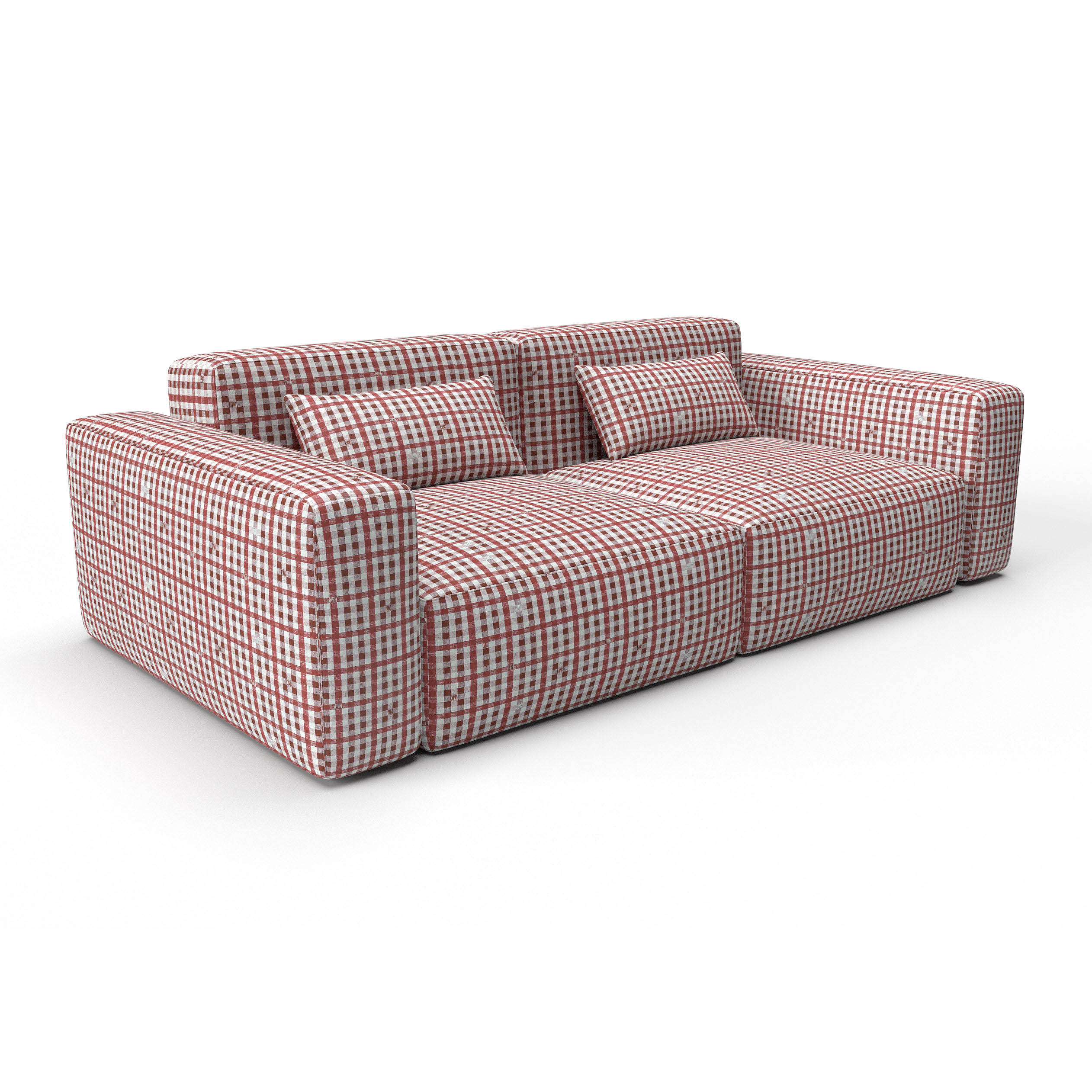 Sofa trajano ladrillo gaston y daniela telas cuadros tapizado decoracion casa