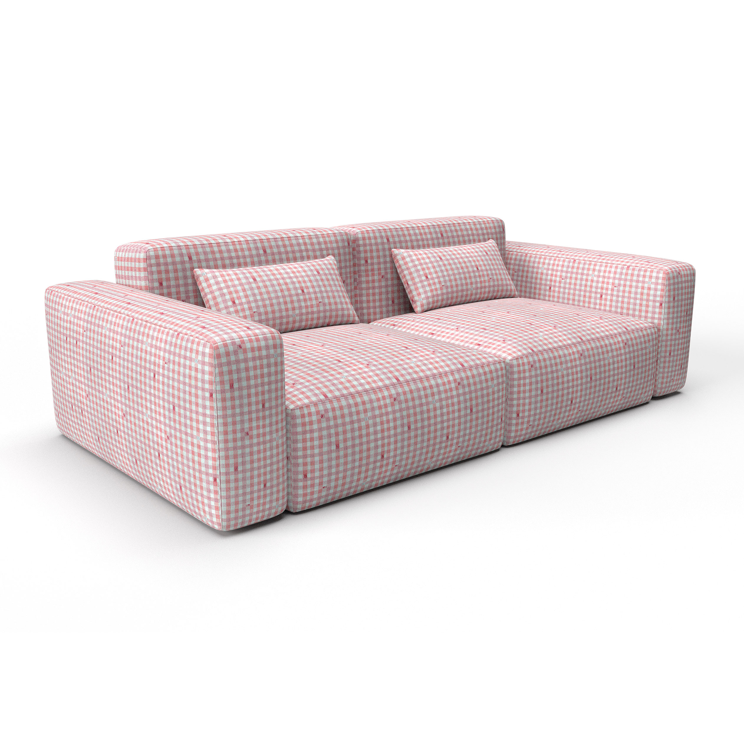 Sofa trajano rosa gaston y daniela telas cuadros tapizado decoracion casa