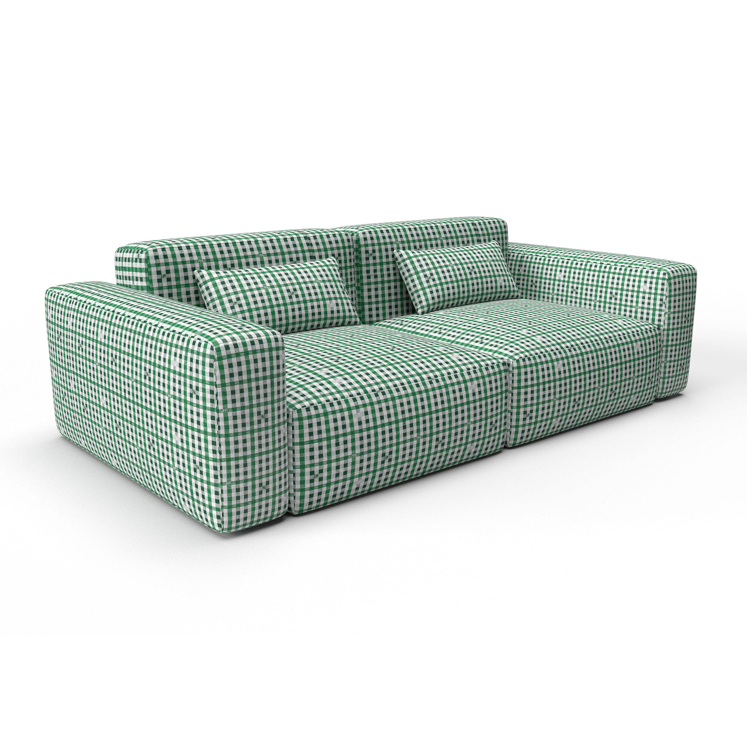 Sofa trajano verde gaston y daniela telas cuadros tapizado decoracion casa