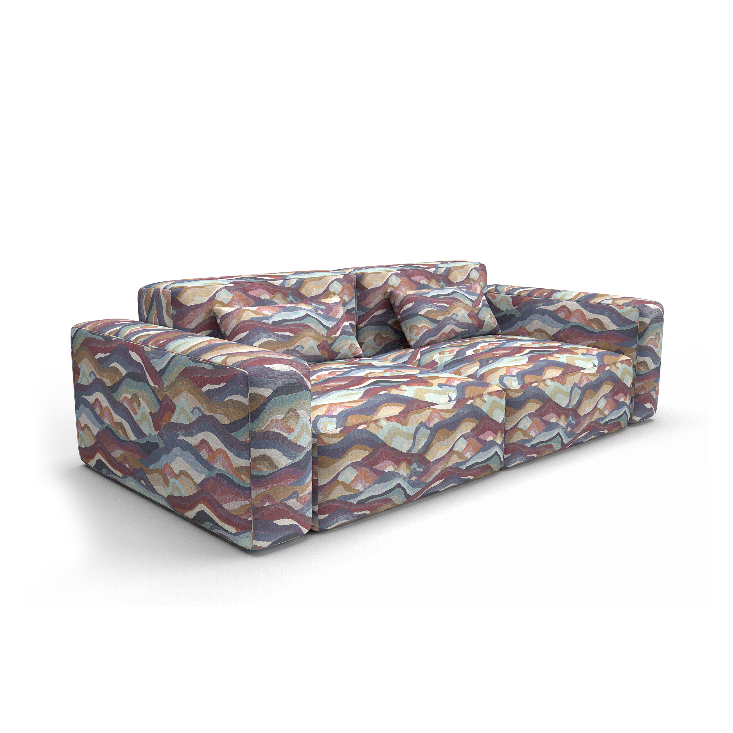 Sofa tapizado gaston y daniela tela viñamala multi decoracion diseño montañas abstracto lorenzo castillo casa