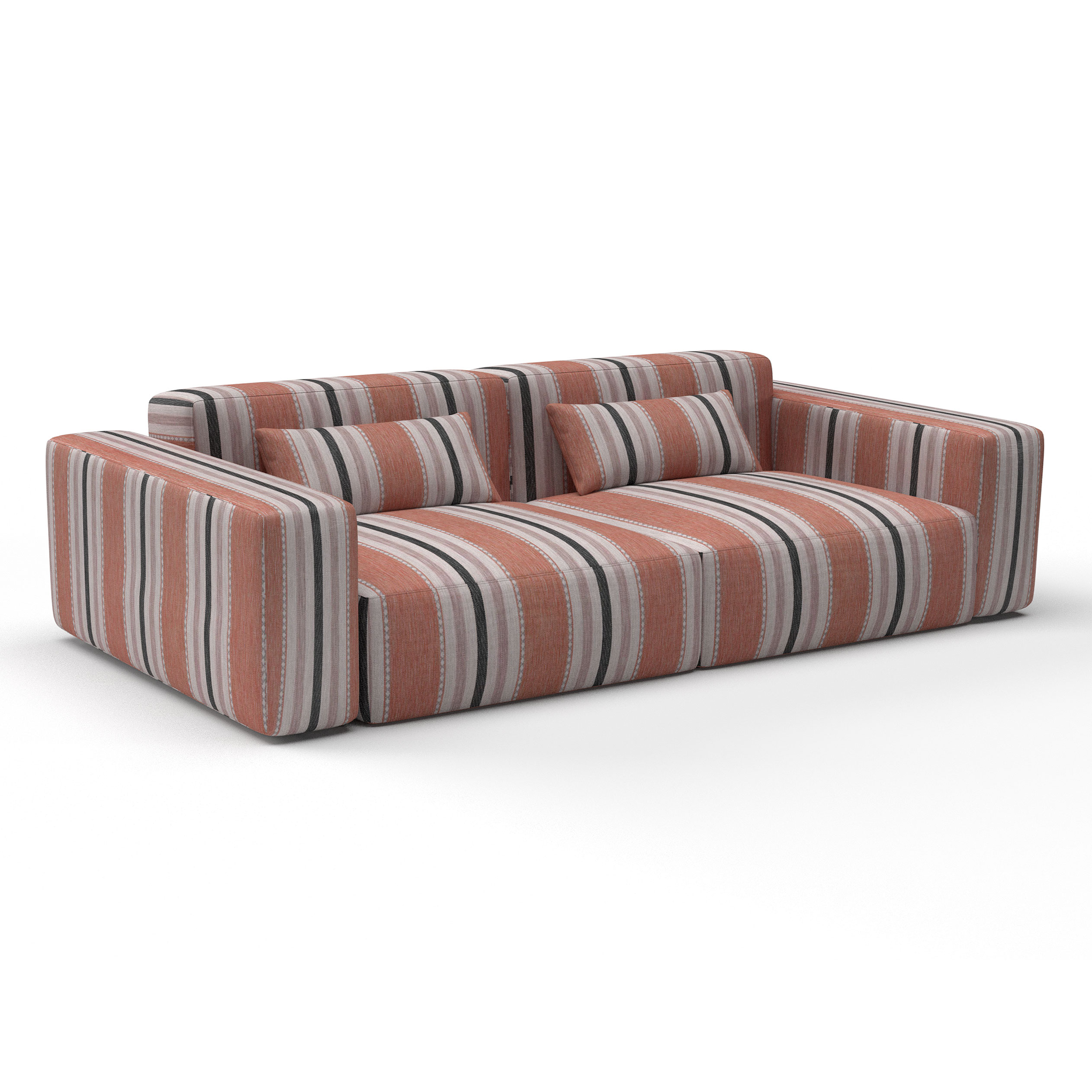 Sofa albuquerque coral gaston y daniela telas rayas etnico tapizado decoracion casa
