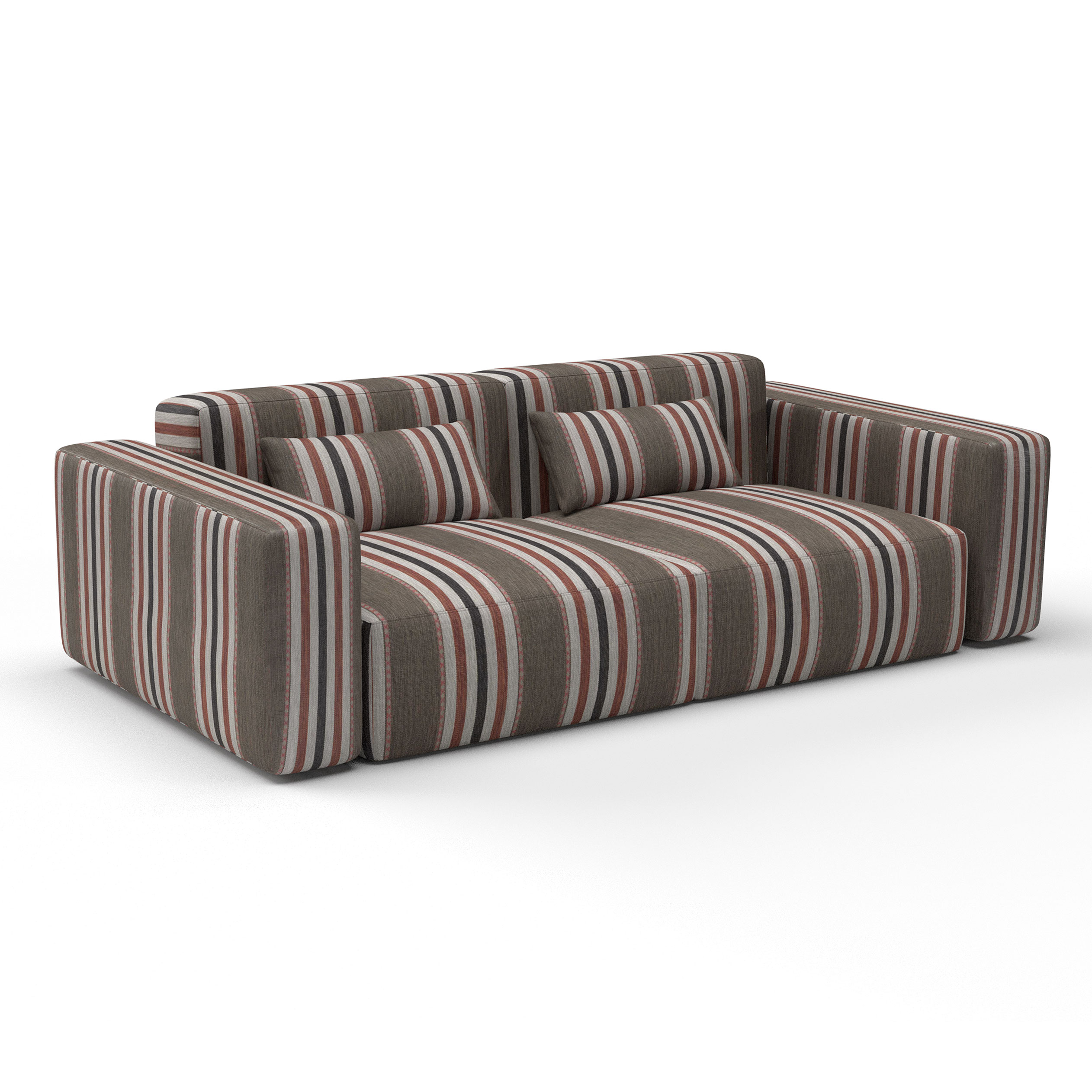 Sofa albuquerque tabaco gaston y daniela telas rayas etnico tapizado decoracion casa