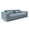 Sofa almudaina azul oscuro gaston y daniela telas rayas tapizado decoracion casa