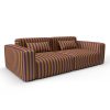 Sofa almudaina berenjena ocre gaston y daniela telas rayas tapizado decoracion casa