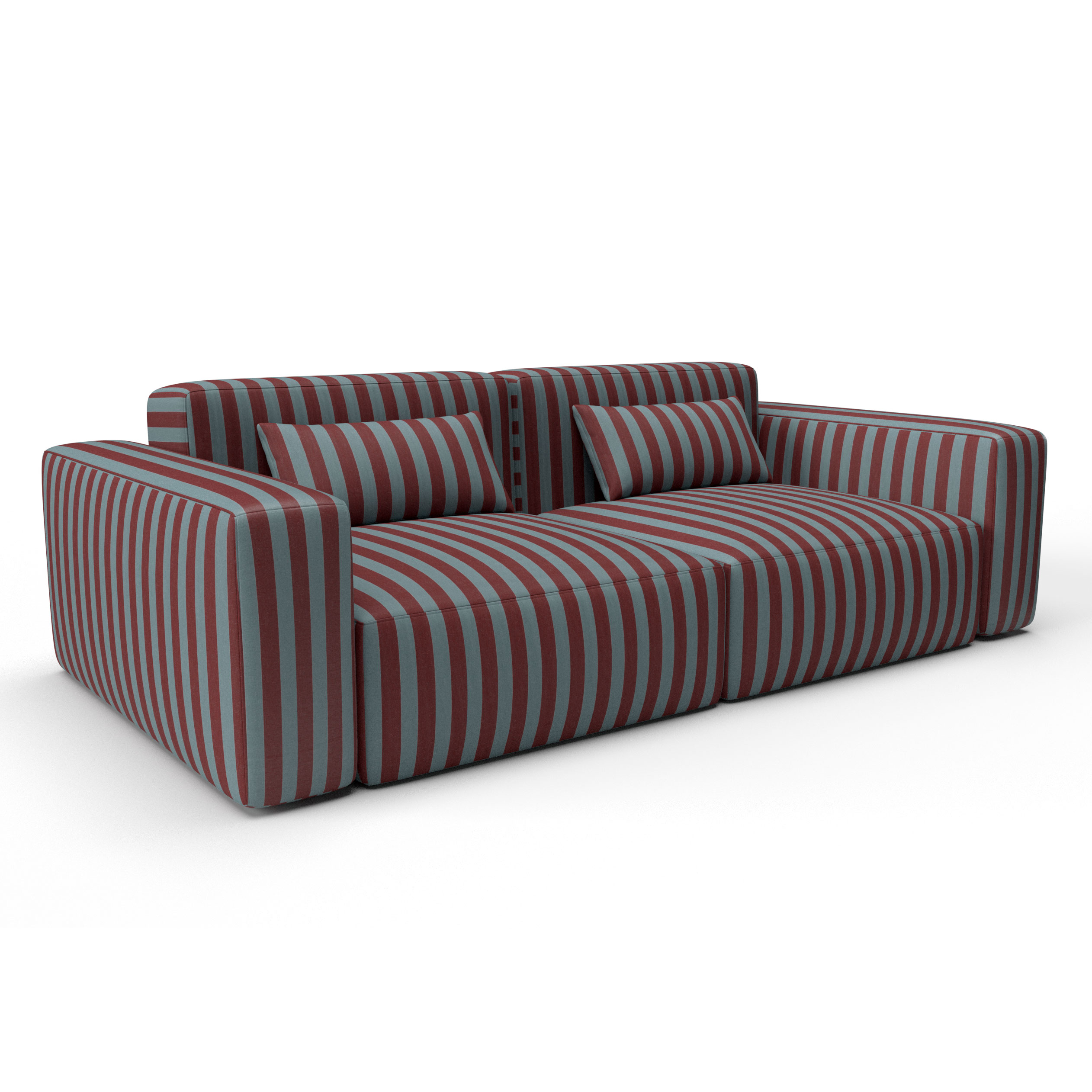 Sofa almudaina burdeos azul gaston y daniela telas rayas tapizado decoracion casa