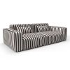 Sofa almudaina chocolate gaston y daniela telas rayas tapizado decoracion casa