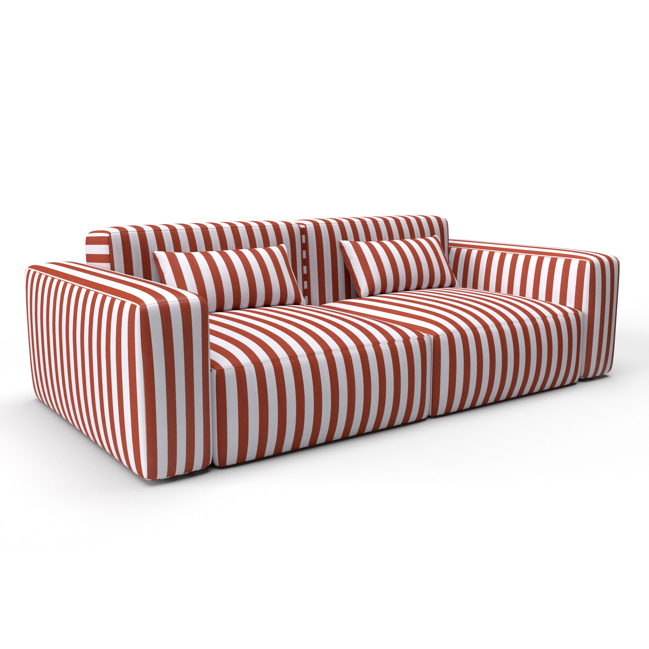 Sofa almudaina teja gaston y daniela telas rayas tapizado decoracion casa