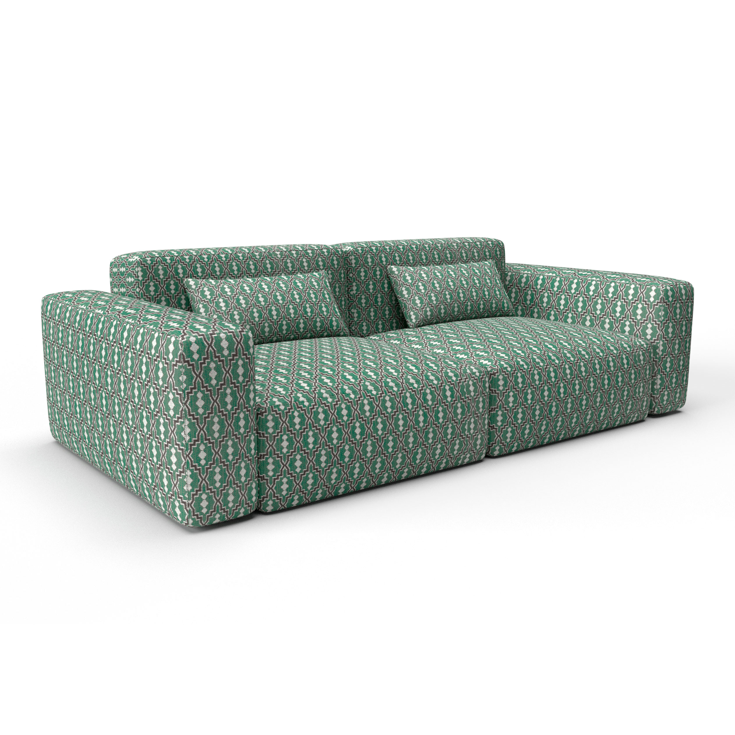 Sofa aztec verde gaston y daniela telas etnico tapizado decoracion casa