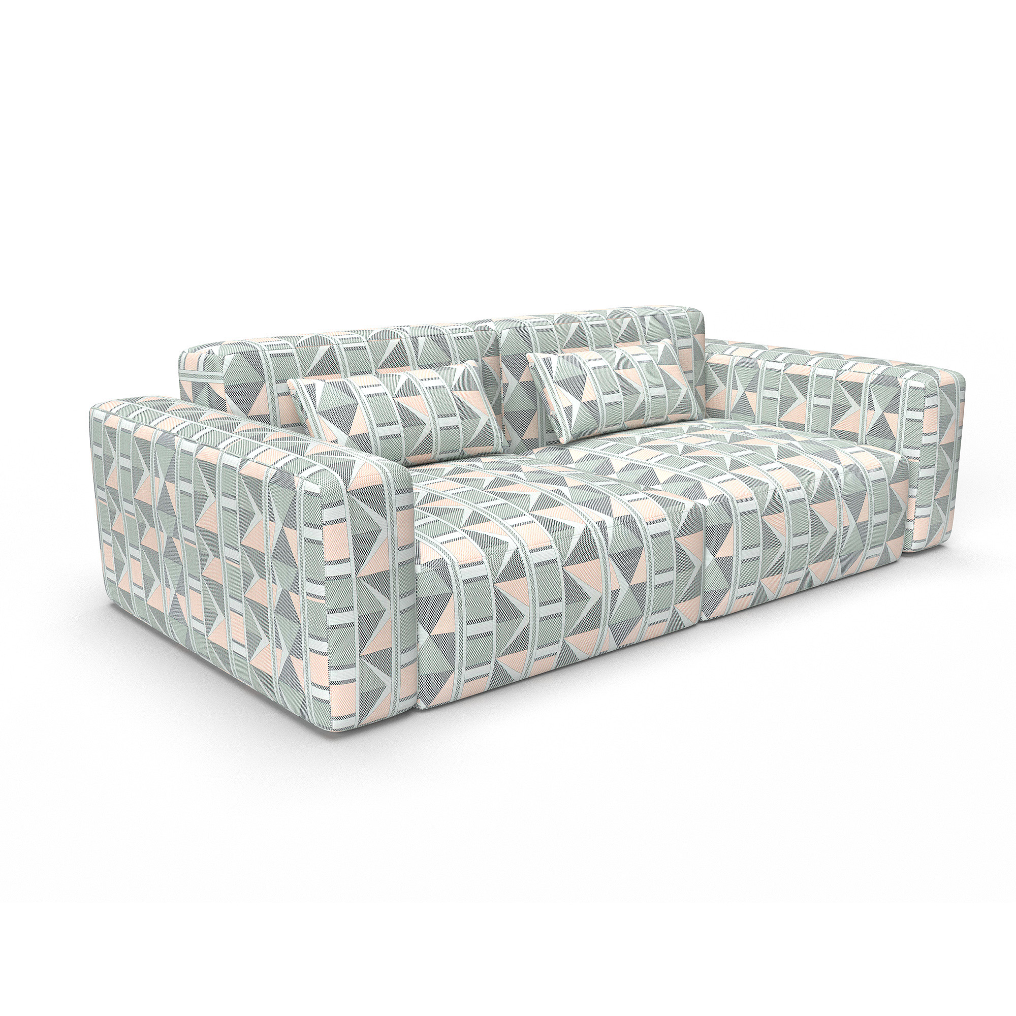 Sofa buena esperanza verde gaston y daniela telas geometrico tapizado decoracion casa