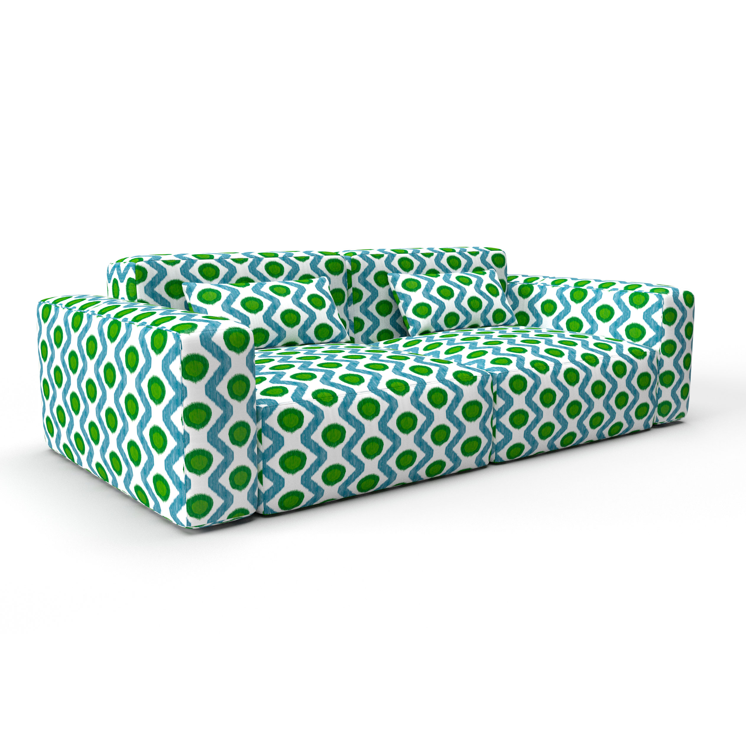 Sofa cala marsal azul verde gaston y daniela telas geometrico tapizado decoracion casa