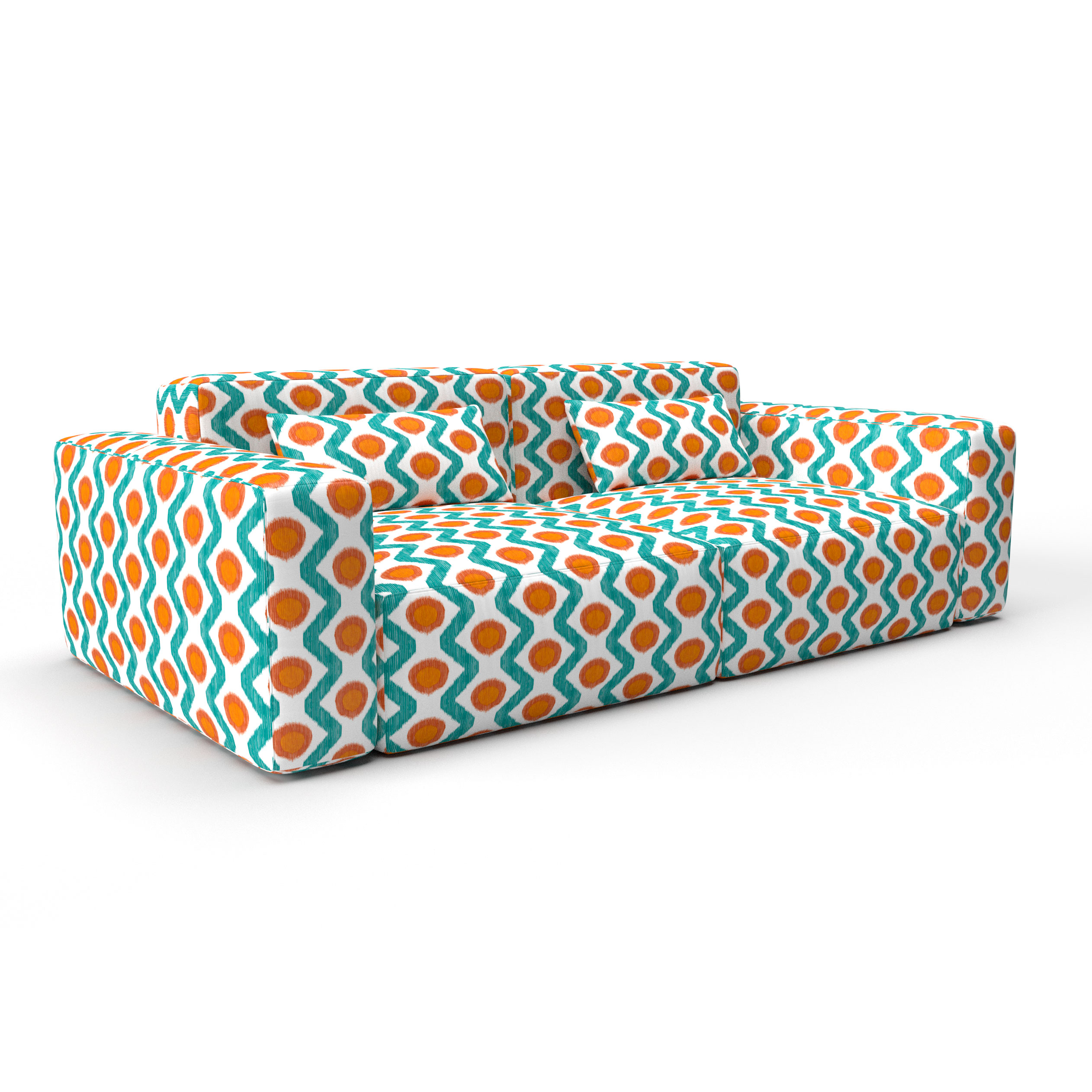 Sofa cala marsal turquesa teja gaston y daniela telas geometrico tapizado decoracion casa