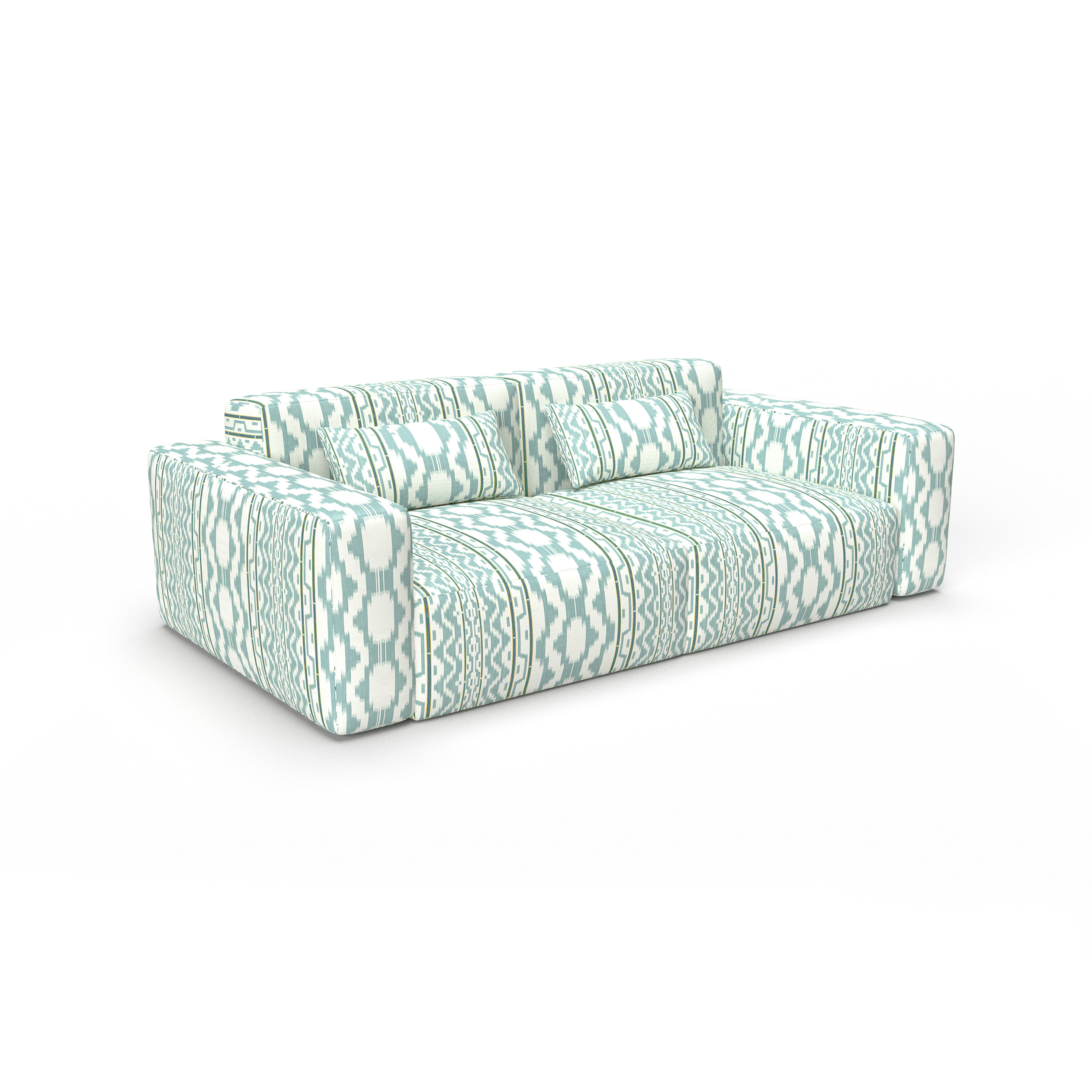 Sofa cala murada azul gaston y daniela telas ikat etnico tapizado decoracion casa